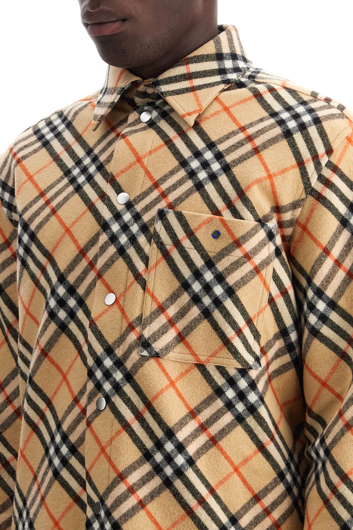 Burberry Check Wool Overshirt image 3