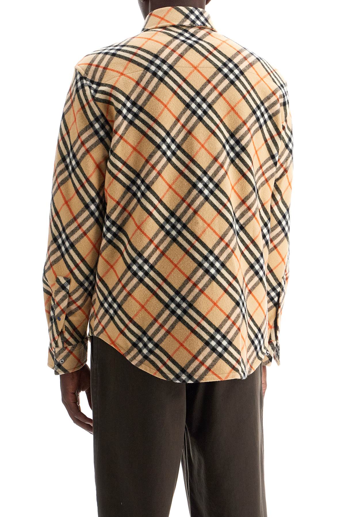 Burberry Check Wool Overshirt image 2