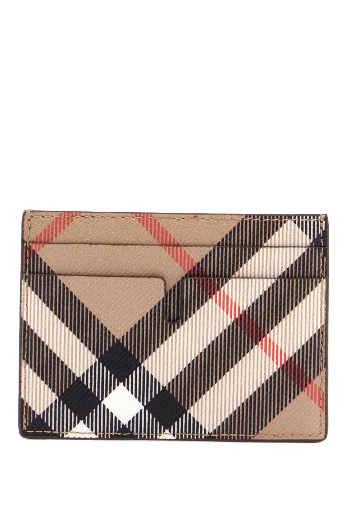 Burberry Coated Canvas Card Holder with Check Pattern image 1