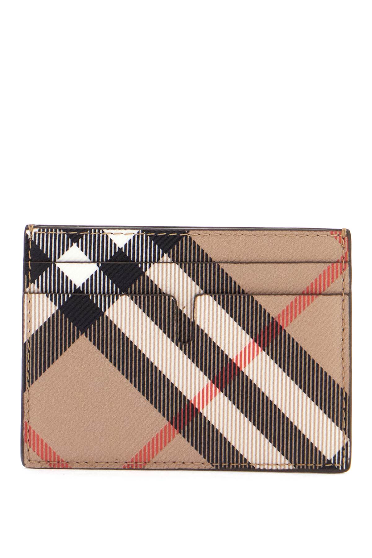 Burberry Coated Canvas Card Holder with Check Pattern image 0