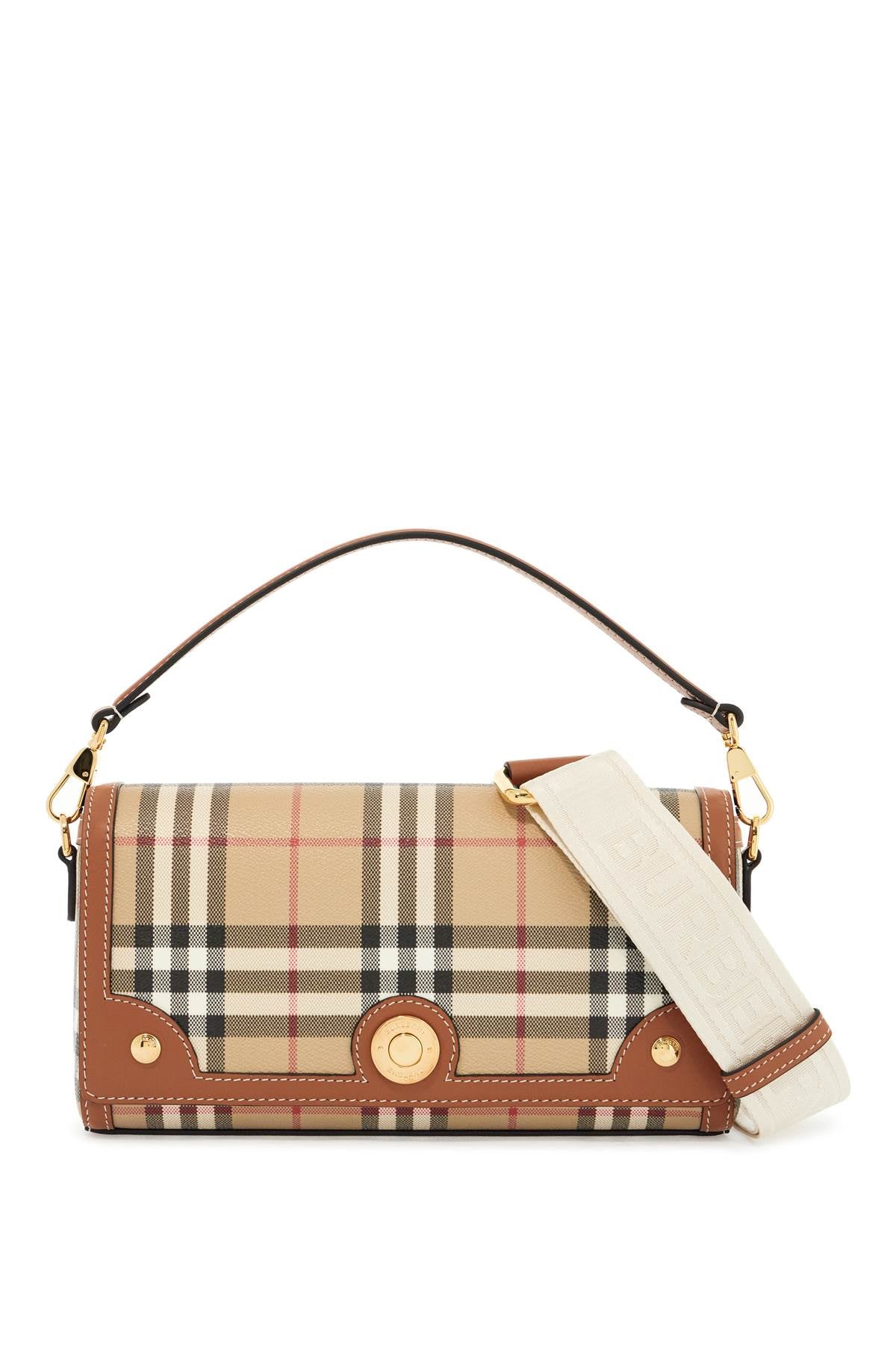 Burberry Check-Pattern Leather Shoulder Bag image 0