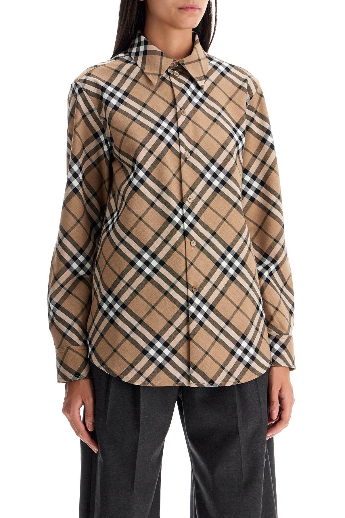 Burberry ered wool blend shirt image 1