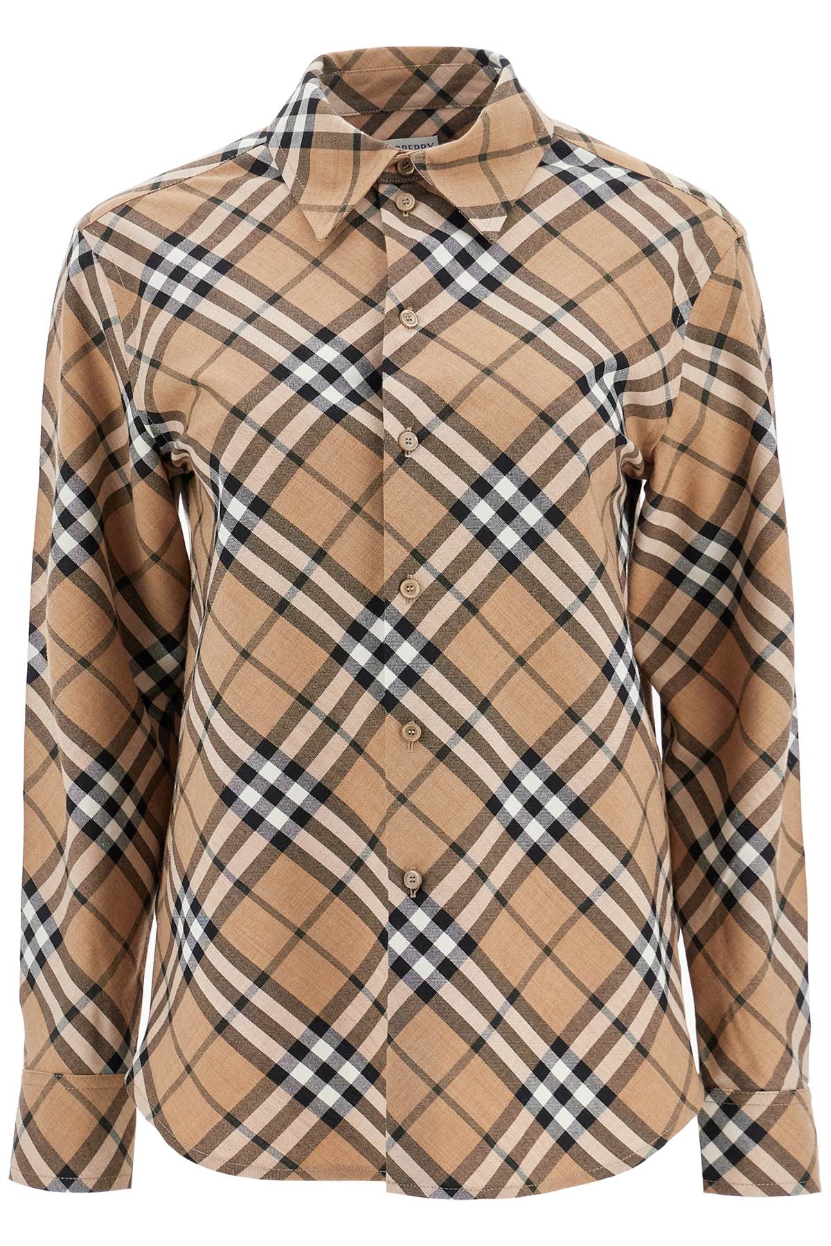 Burberry ered wool blend shirt image 0