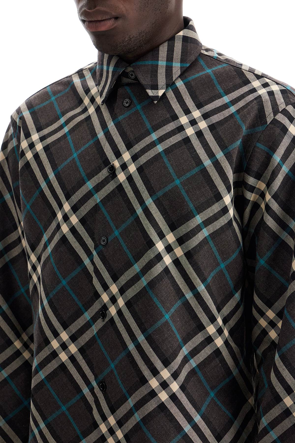 Burberry Wool Blend Check Pattern Shirt image 3