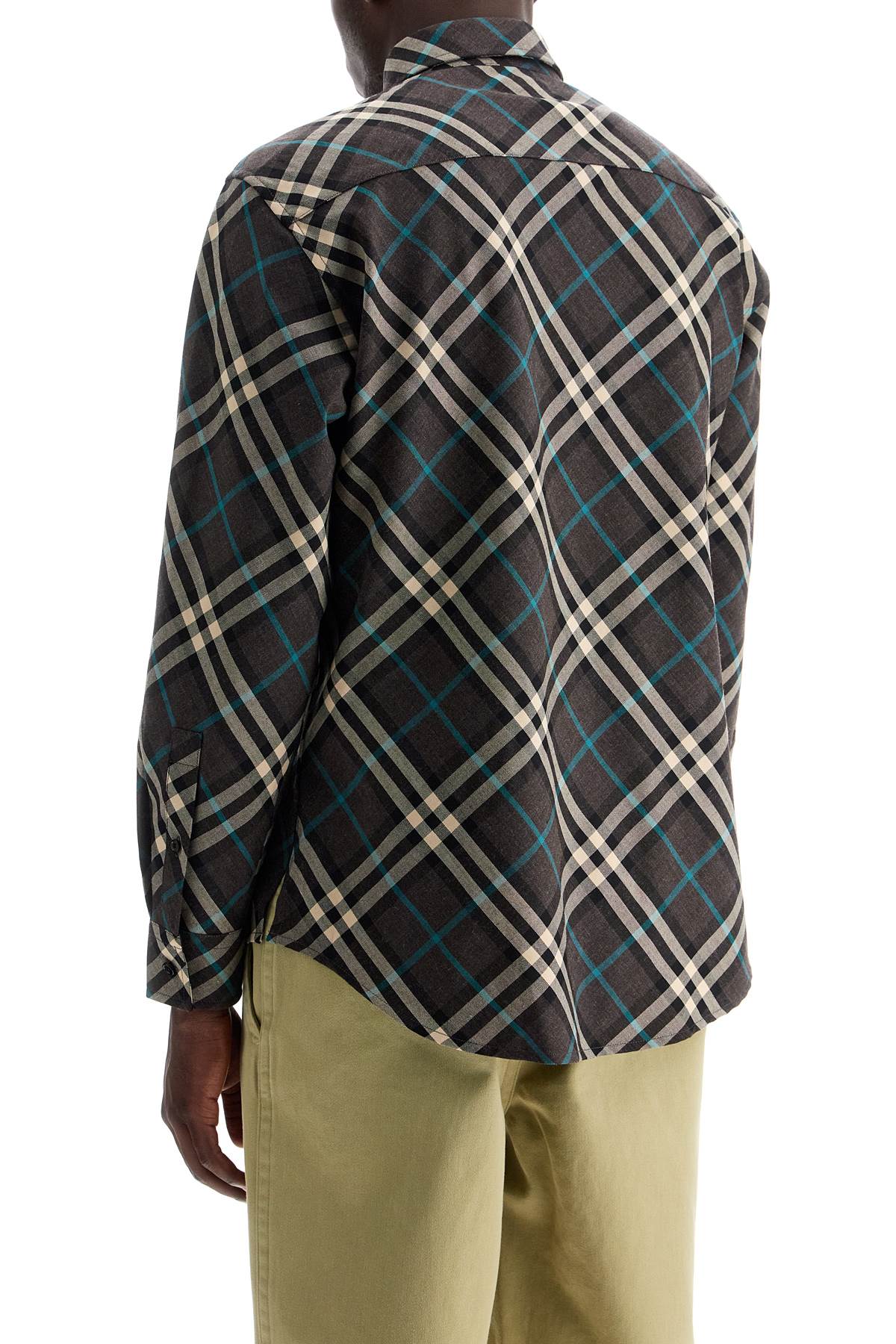 Burberry Wool Blend Check Pattern Shirt image 2