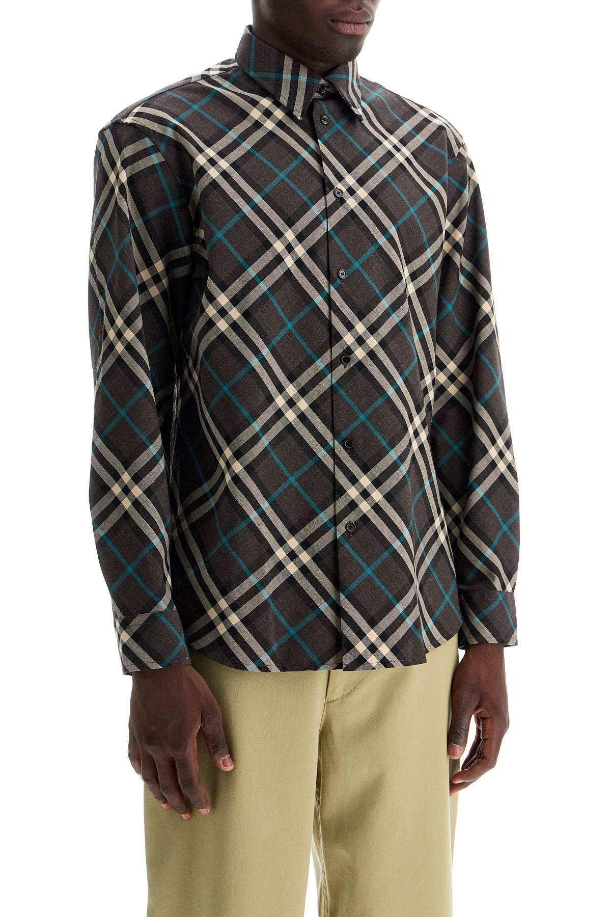 Burberry Wool Blend Check Pattern Shirt image 1