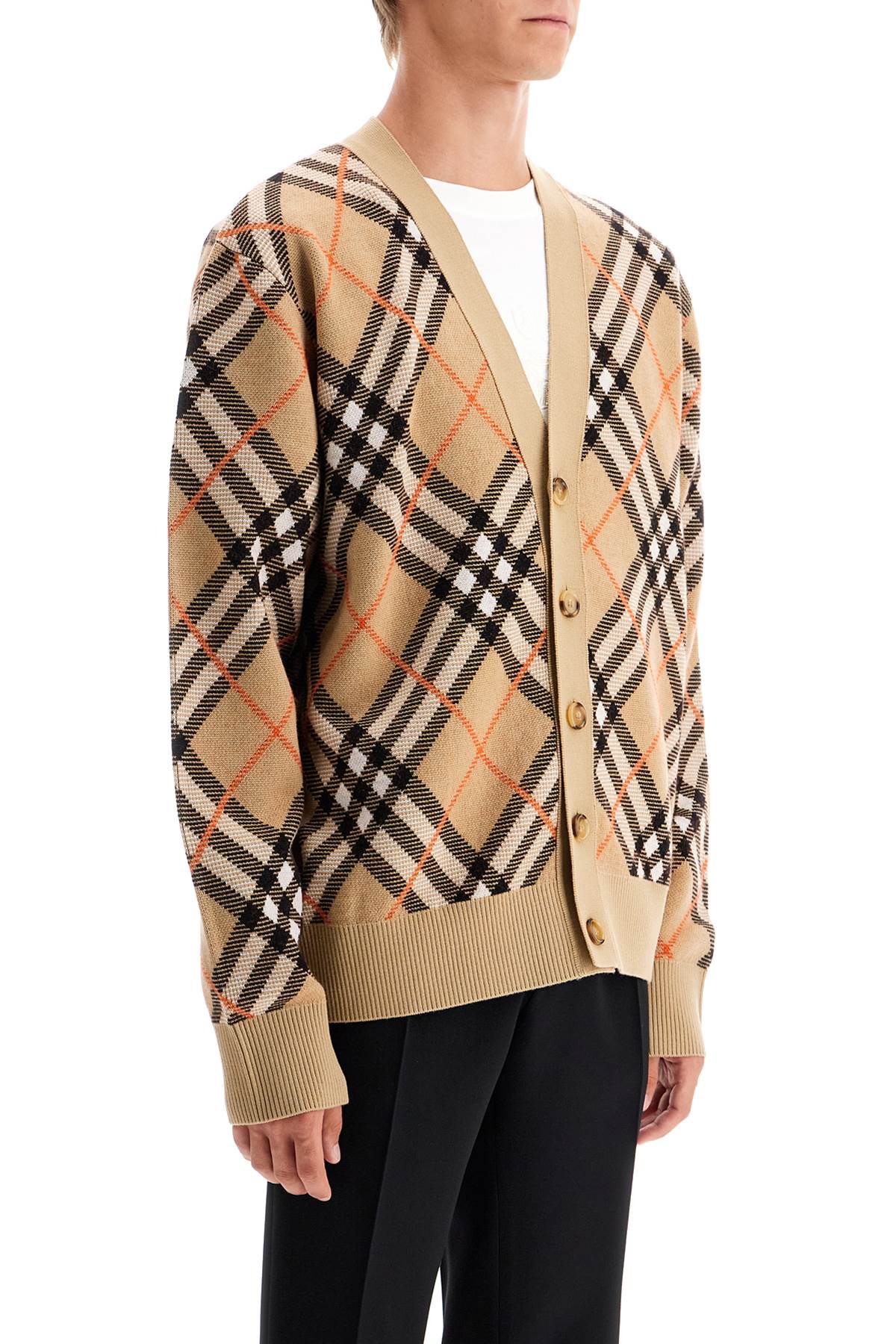 Burberry ered wool and mohair cardigan sweater image 1