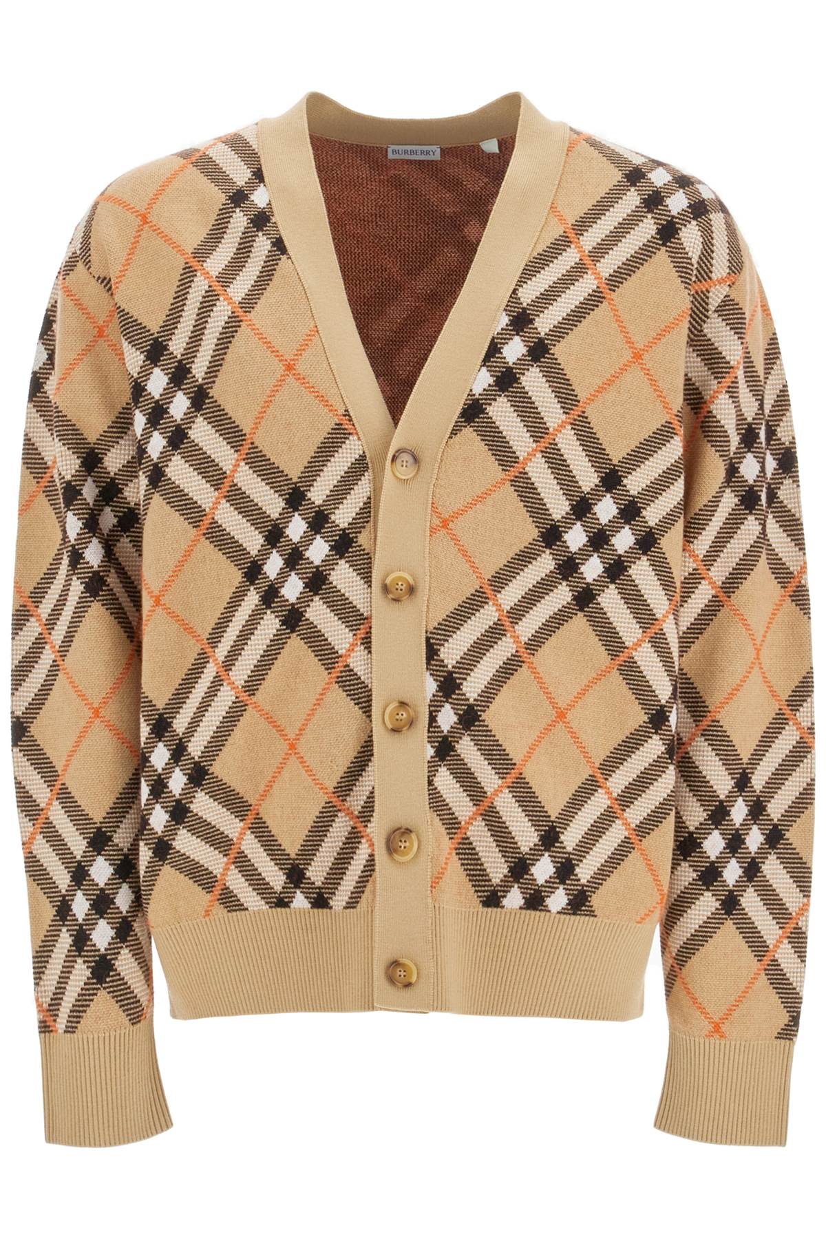 Burberry ered wool and mohair cardigan sweater image 0