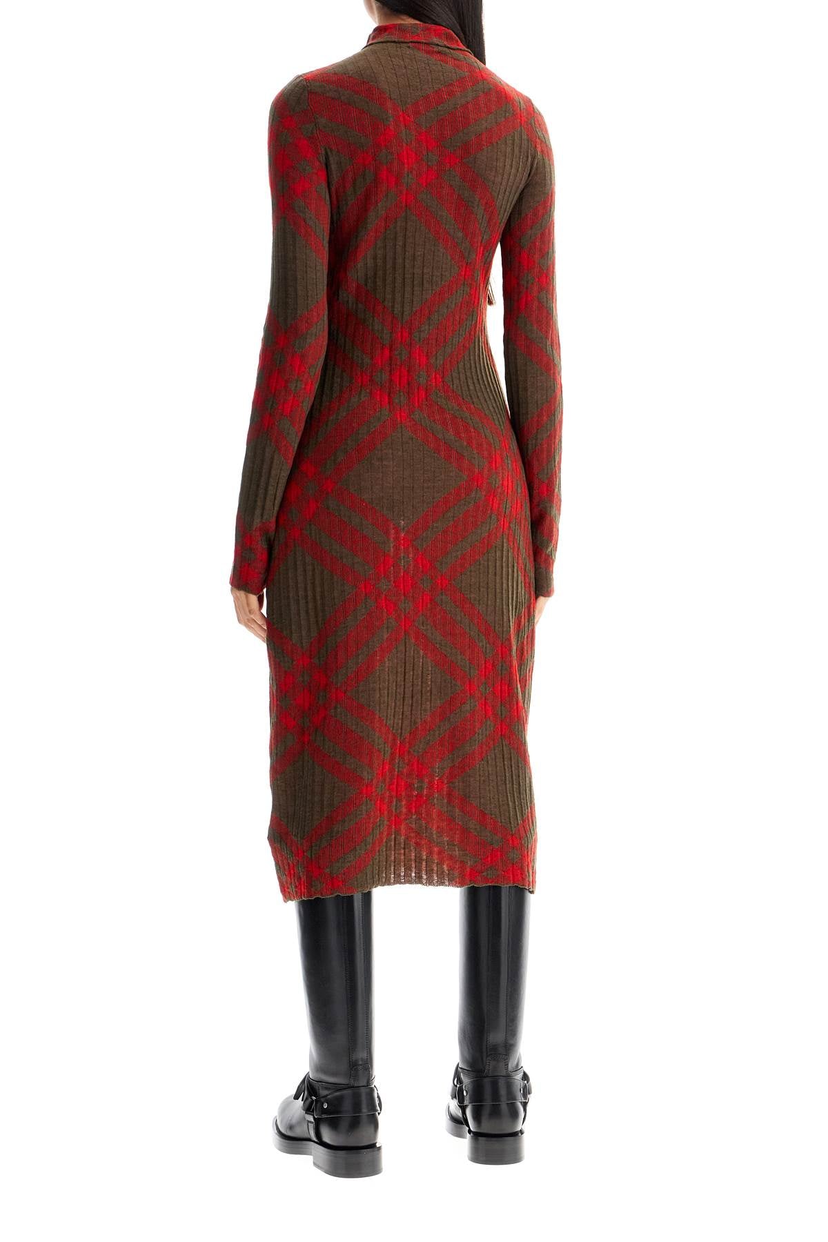 Burberry ered wool blend midi dress image 2