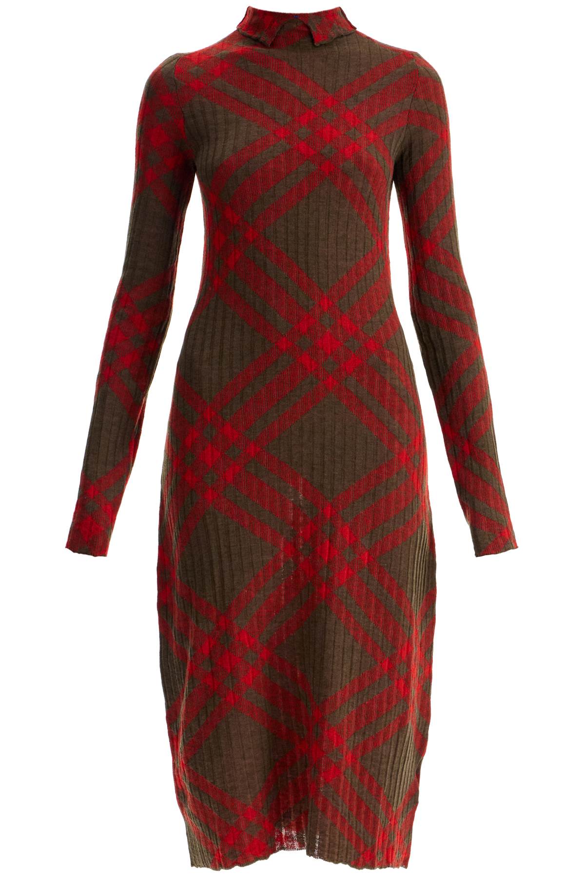 Burberry ered wool blend midi dress image 0