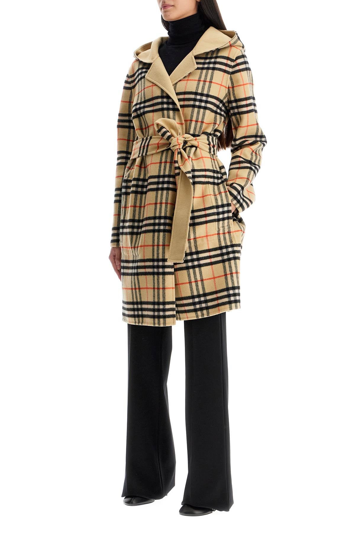 Burberry Reversible Wool Coat with Iconic Check Pattern image 3