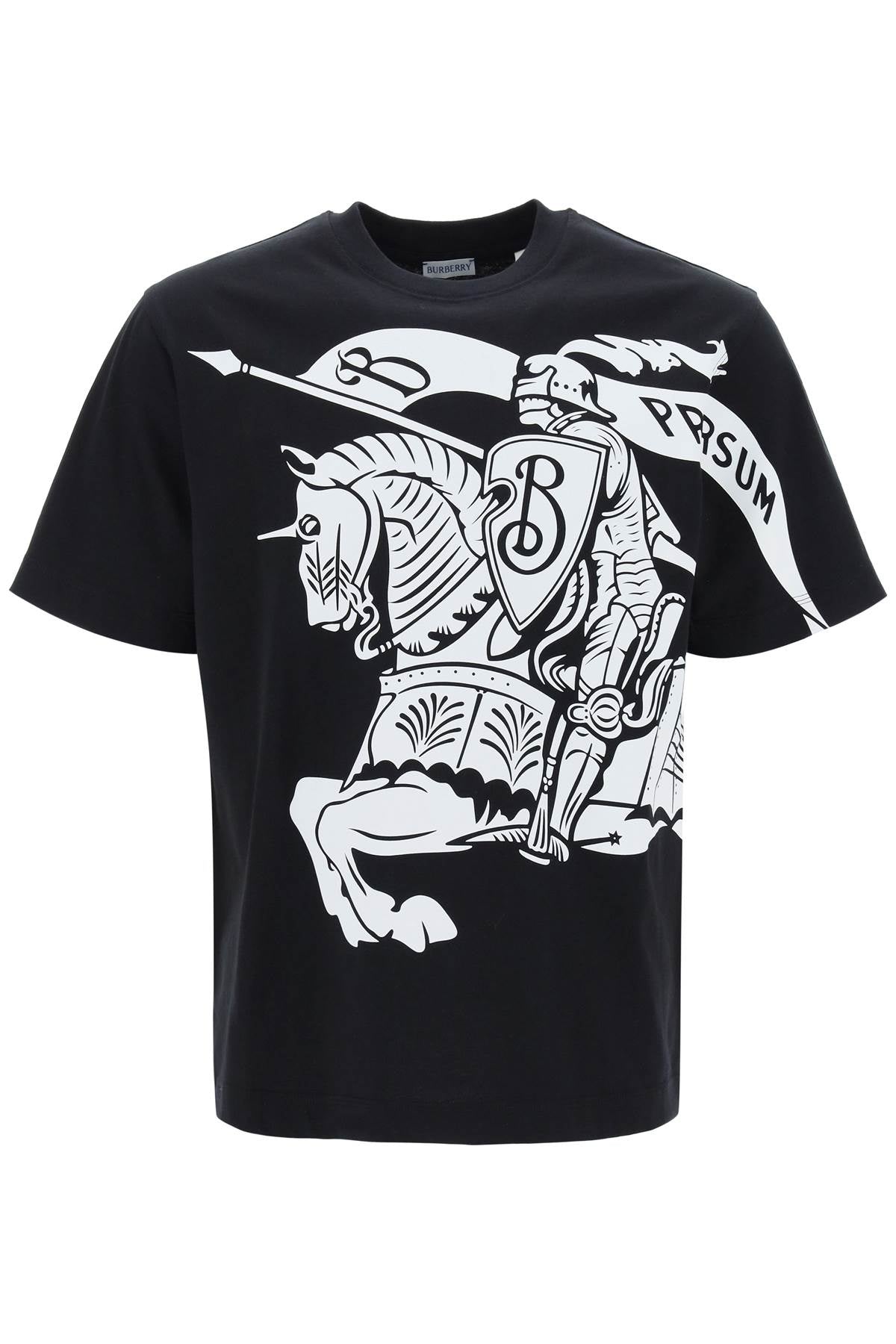 Burberry Equestrian Knight Printed Cotton T-Shirt image 0