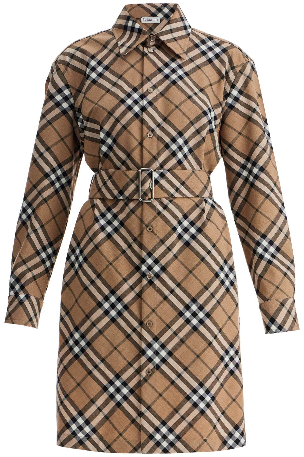 Burberry ered wool blend chemisier dress image 0