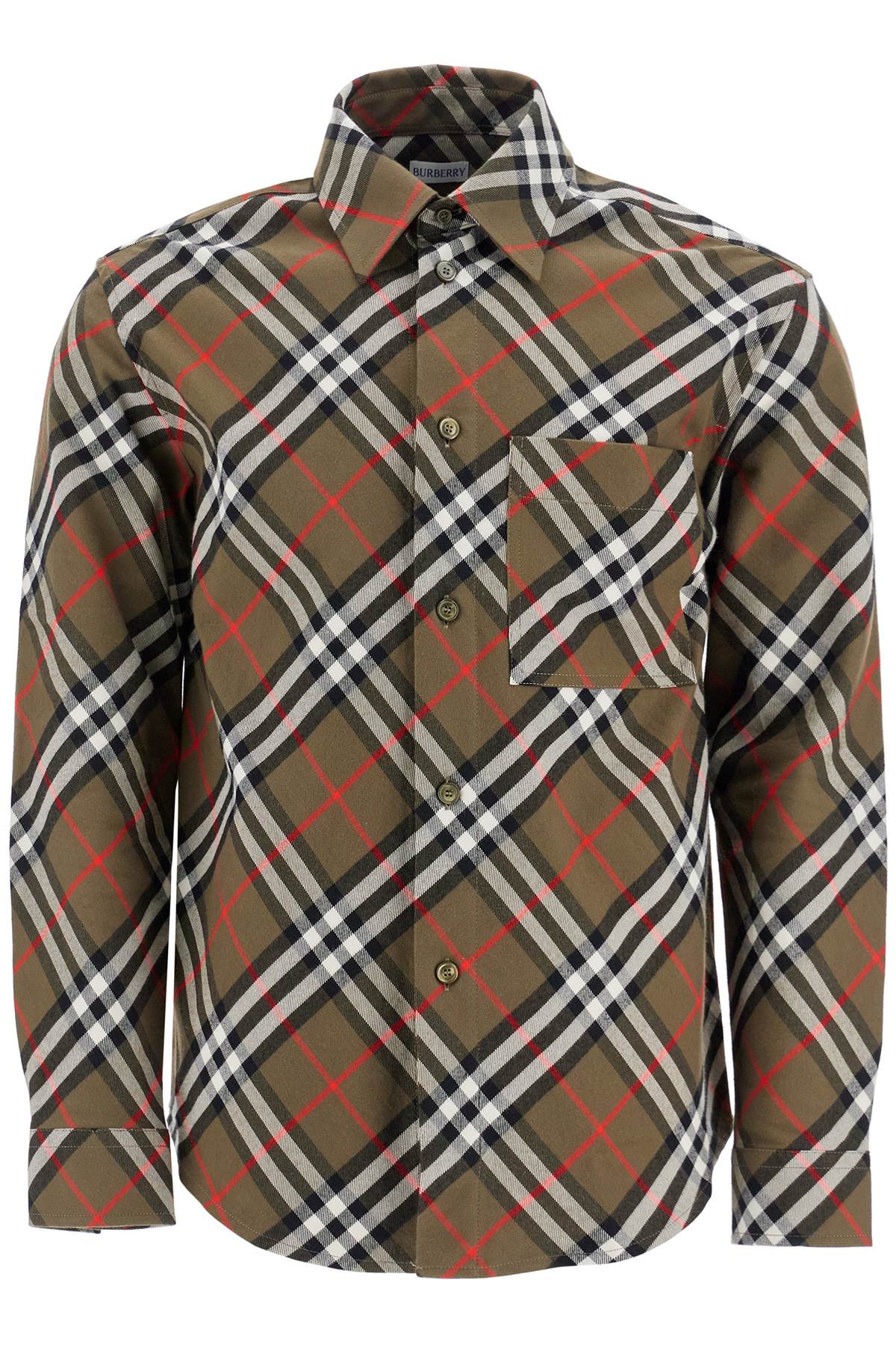 Burberry Cotton Flannel Shirt - Relaxed Fit, Italian Collar image 0