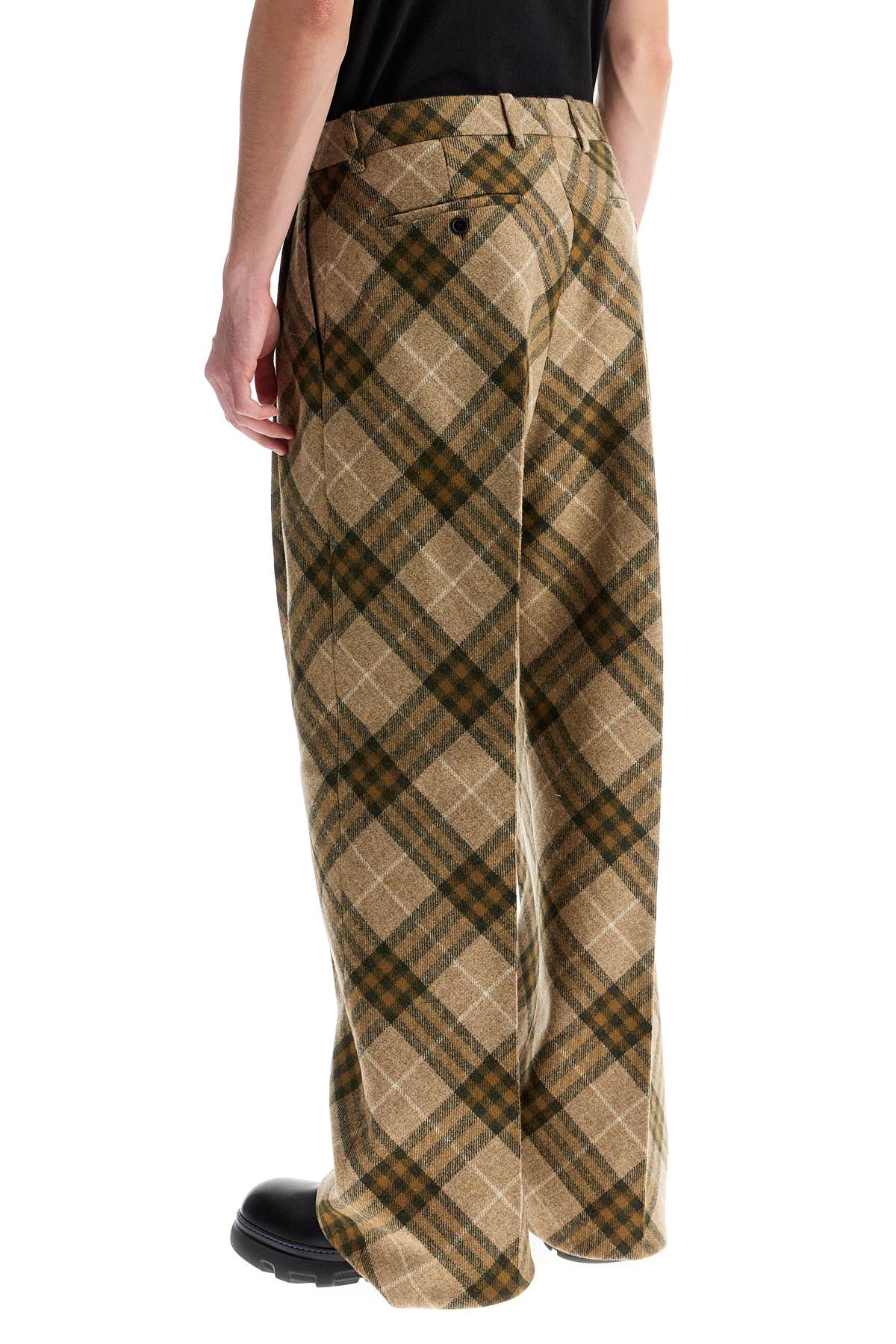 Burberry Check Wool Tailored Trousers image 2