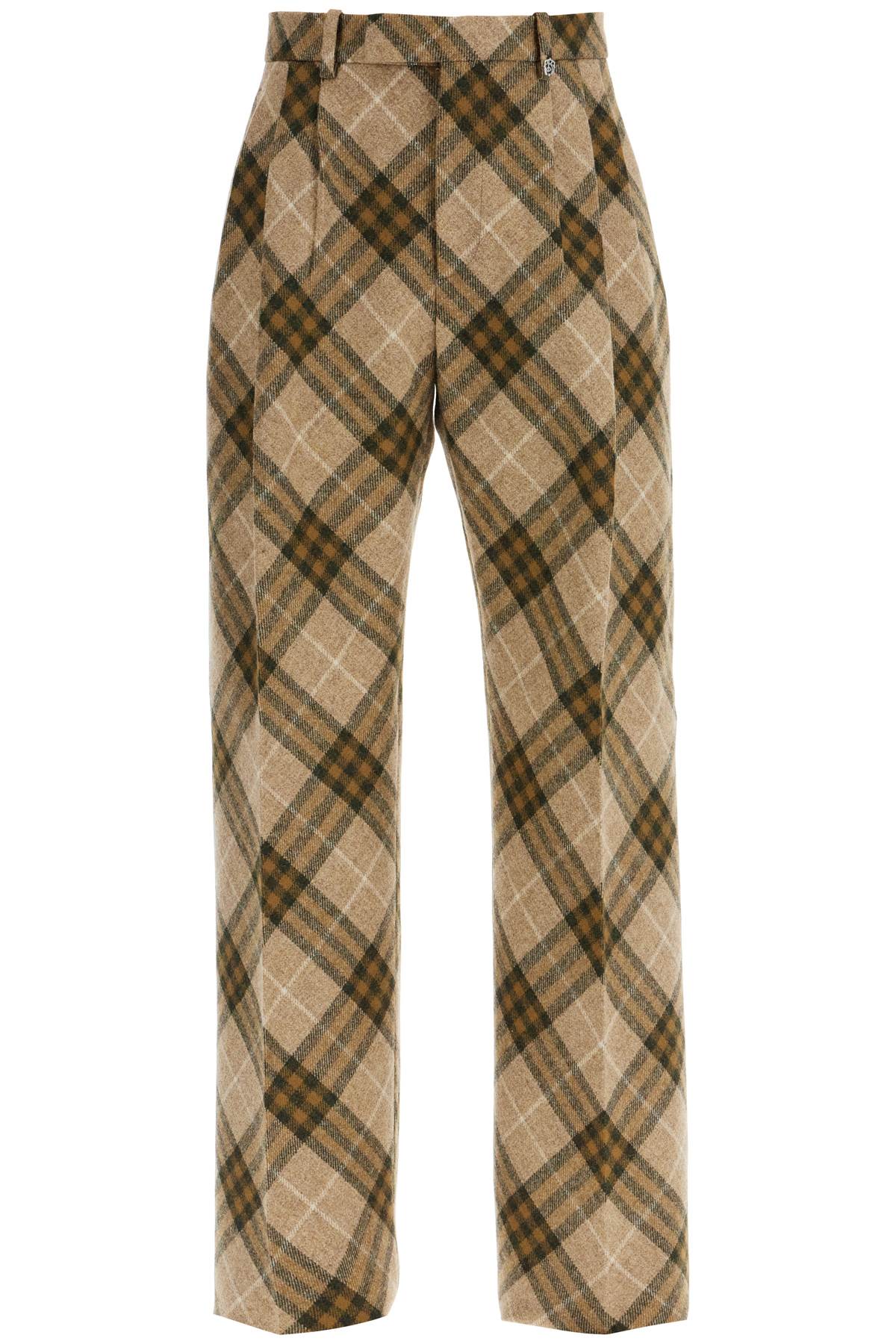 Burberry Check Wool Tailored Trousers image 0