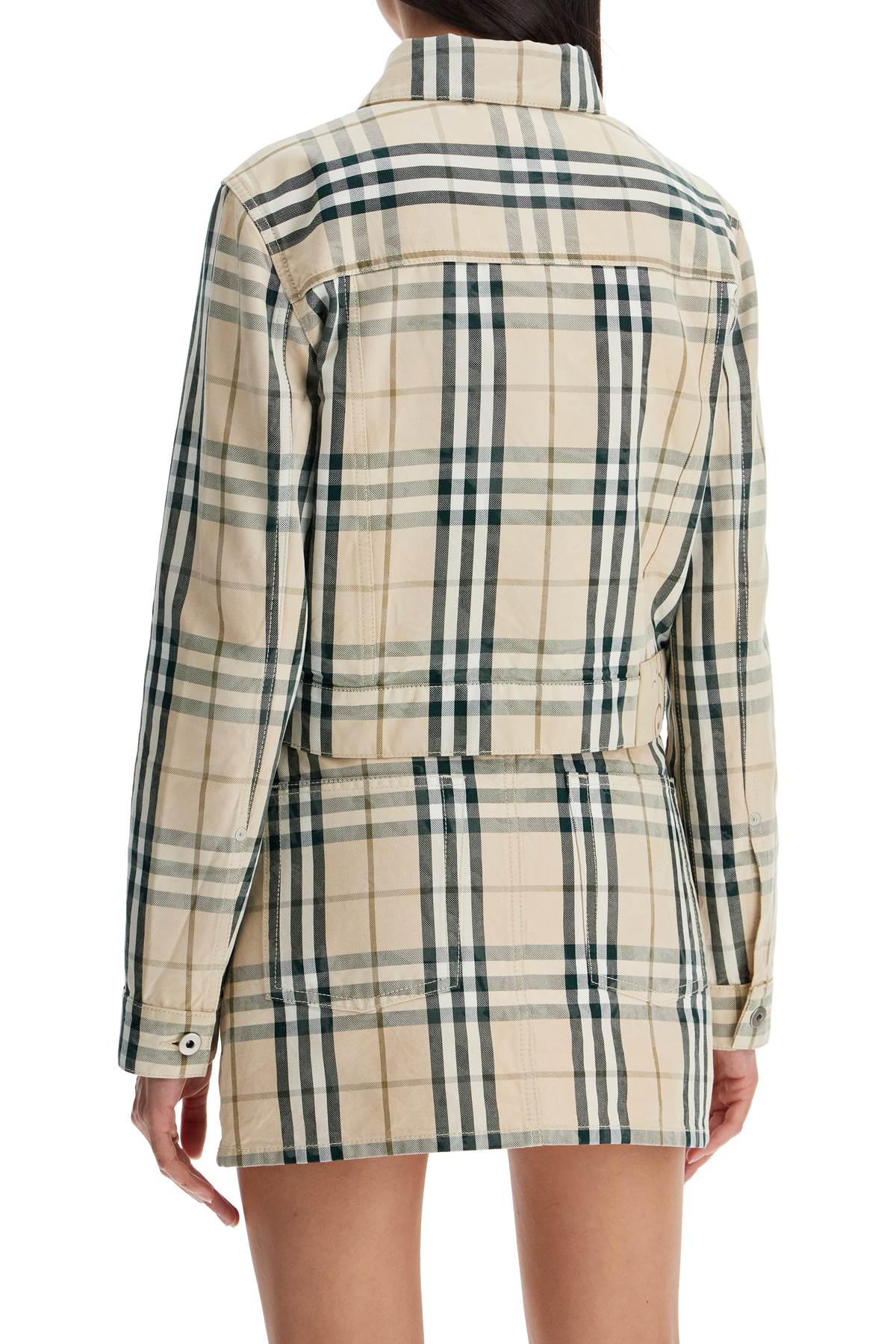 Burberry Cropped Check Cotton Jacket image 2