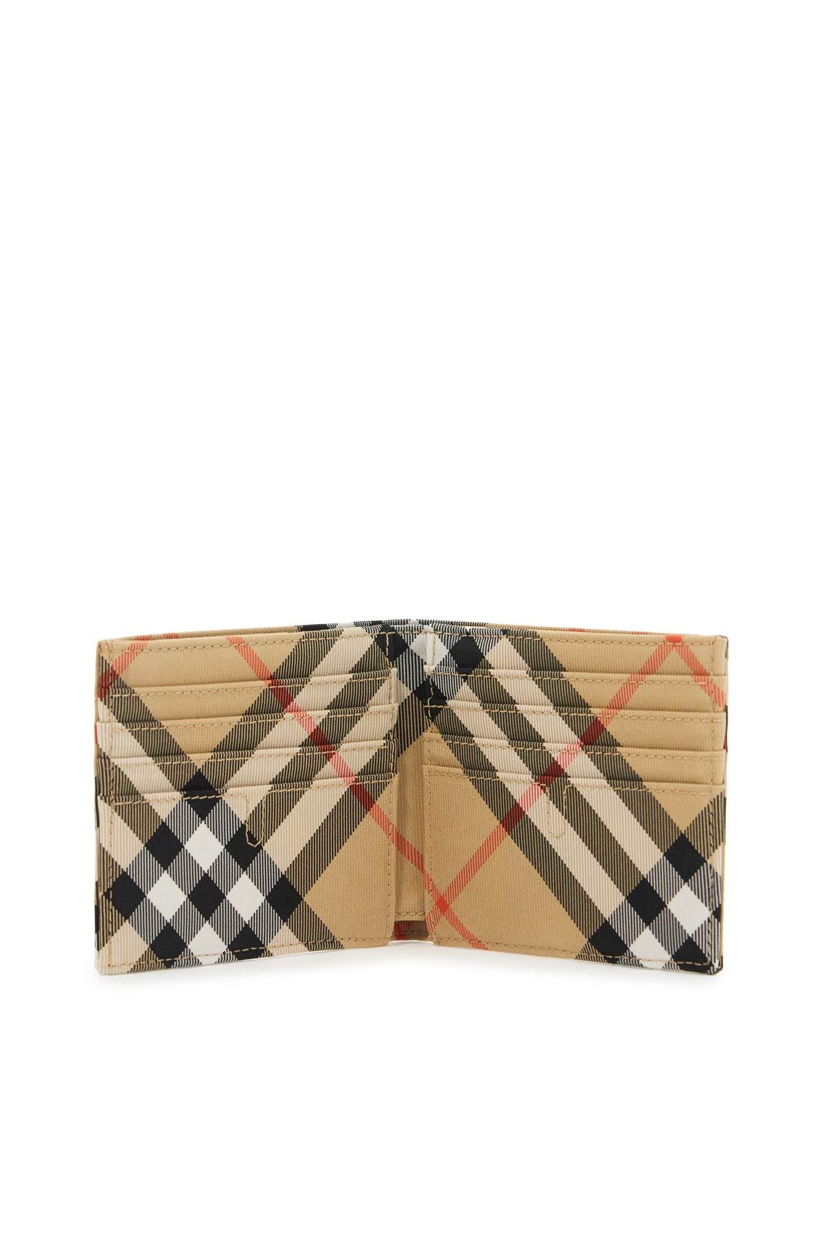 Burberry Check Bi-Fold Wallet with EKD Applique image 1