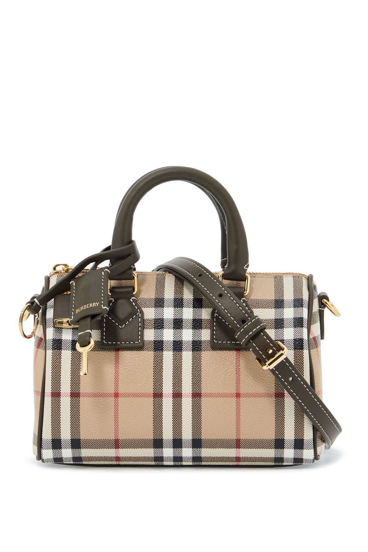 Burberry Mini Checkered Bowling Bag image 0