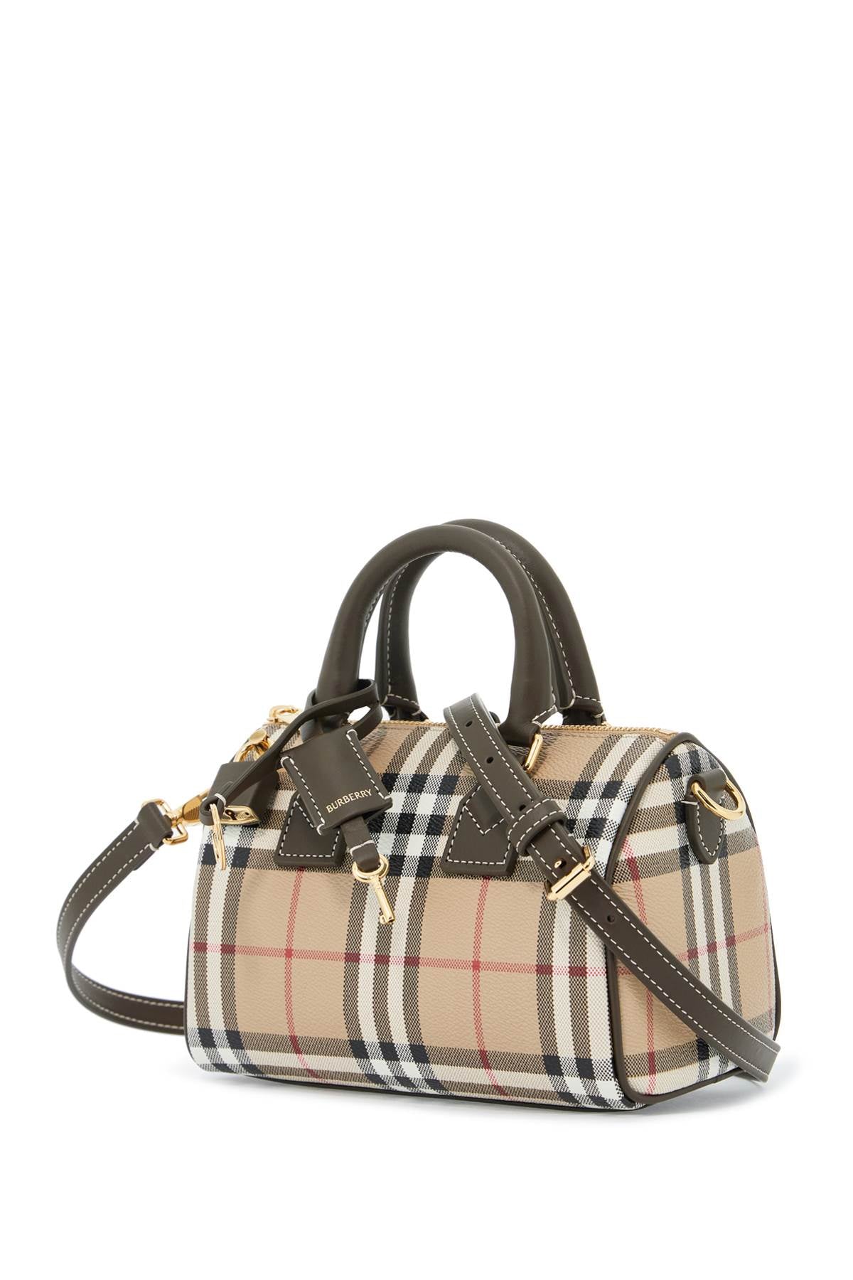 Burberry Mini Checkered Bowling Bag image 2