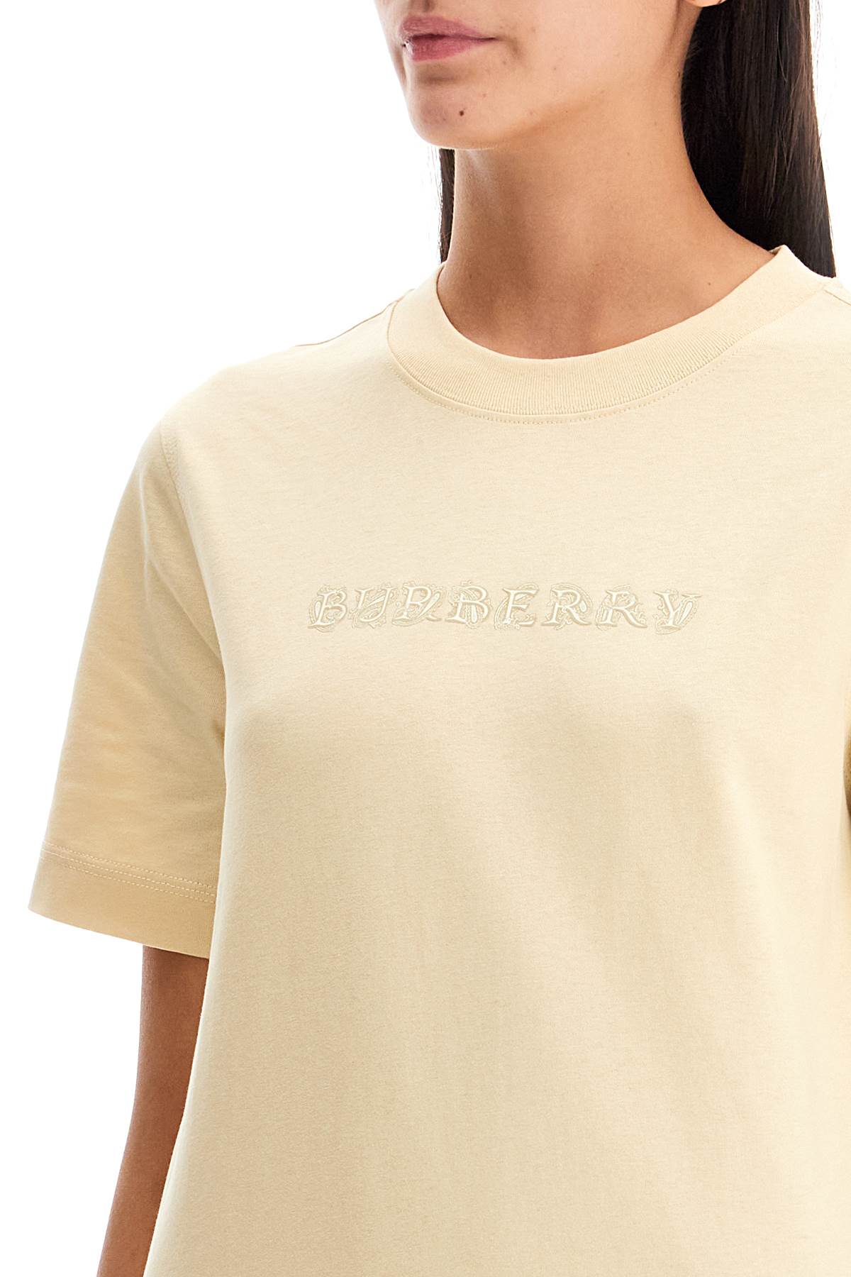 Burberry Cotton T-Shirt with Paisley Logo image 3