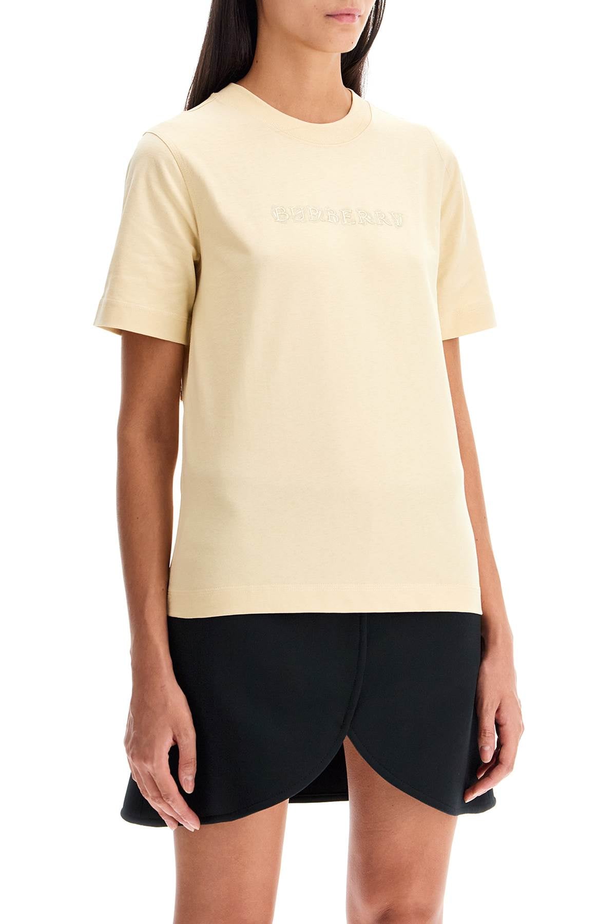 Burberry Cotton T-Shirt with Paisley Logo image 1