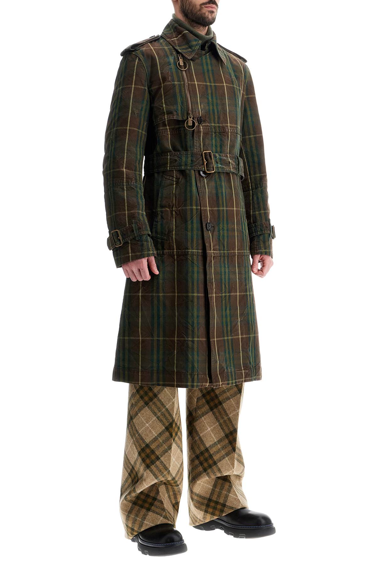 Burberry Check Double-Breasted Trench Coat image 1