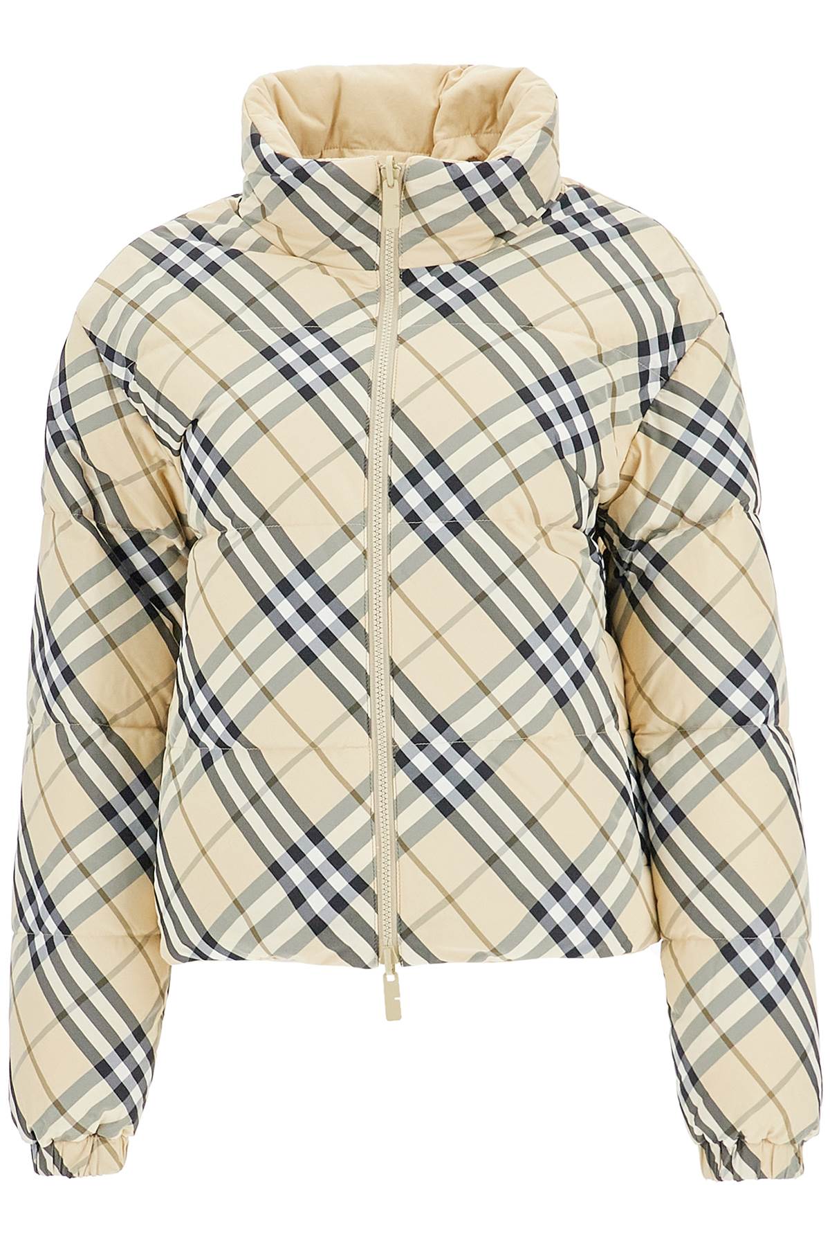 Reversible Burberry Down Jacket - Quilted Nylon with Check & Logo Print image 0