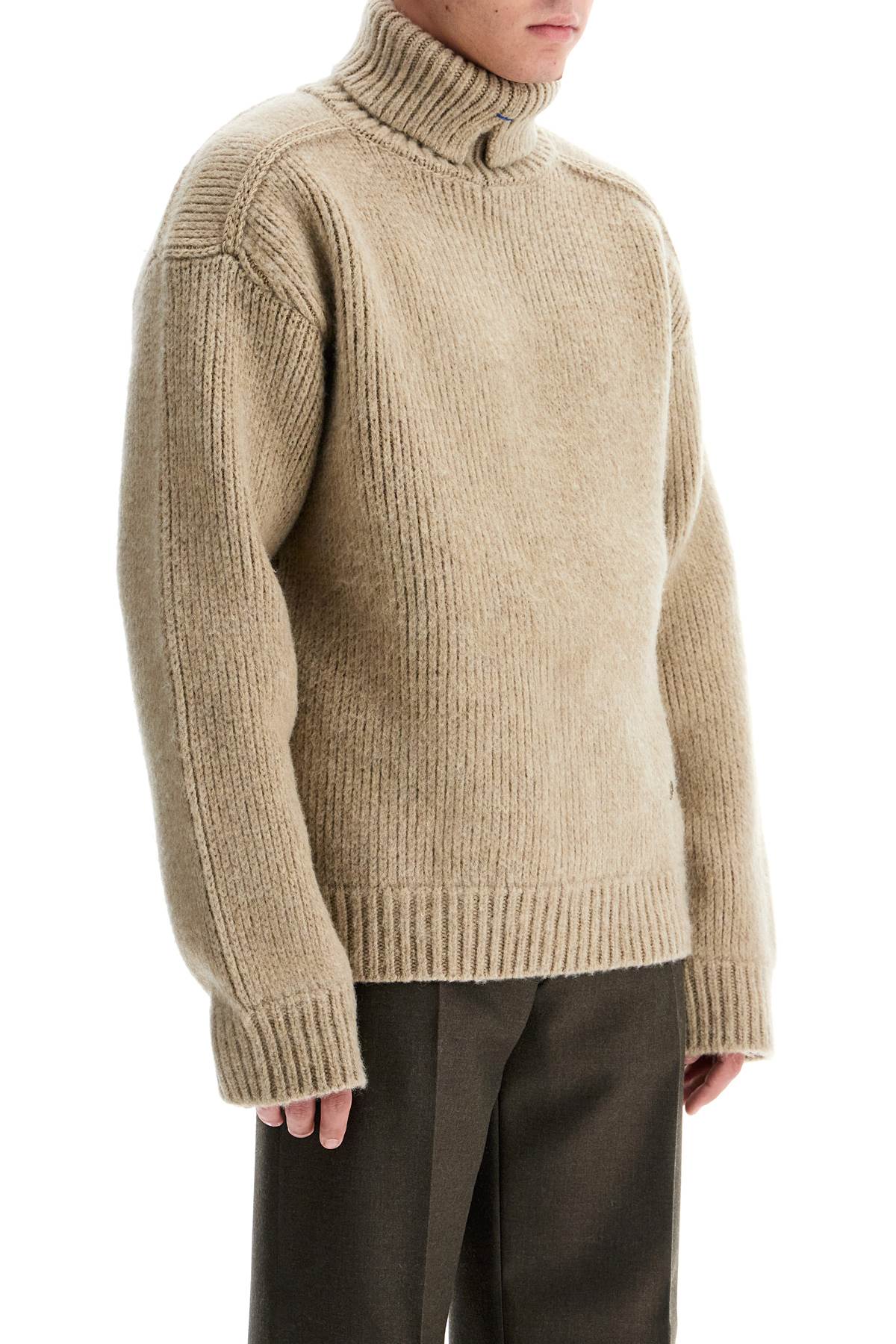 Burberry high-neck wool and cashmere pullover sweater image 1