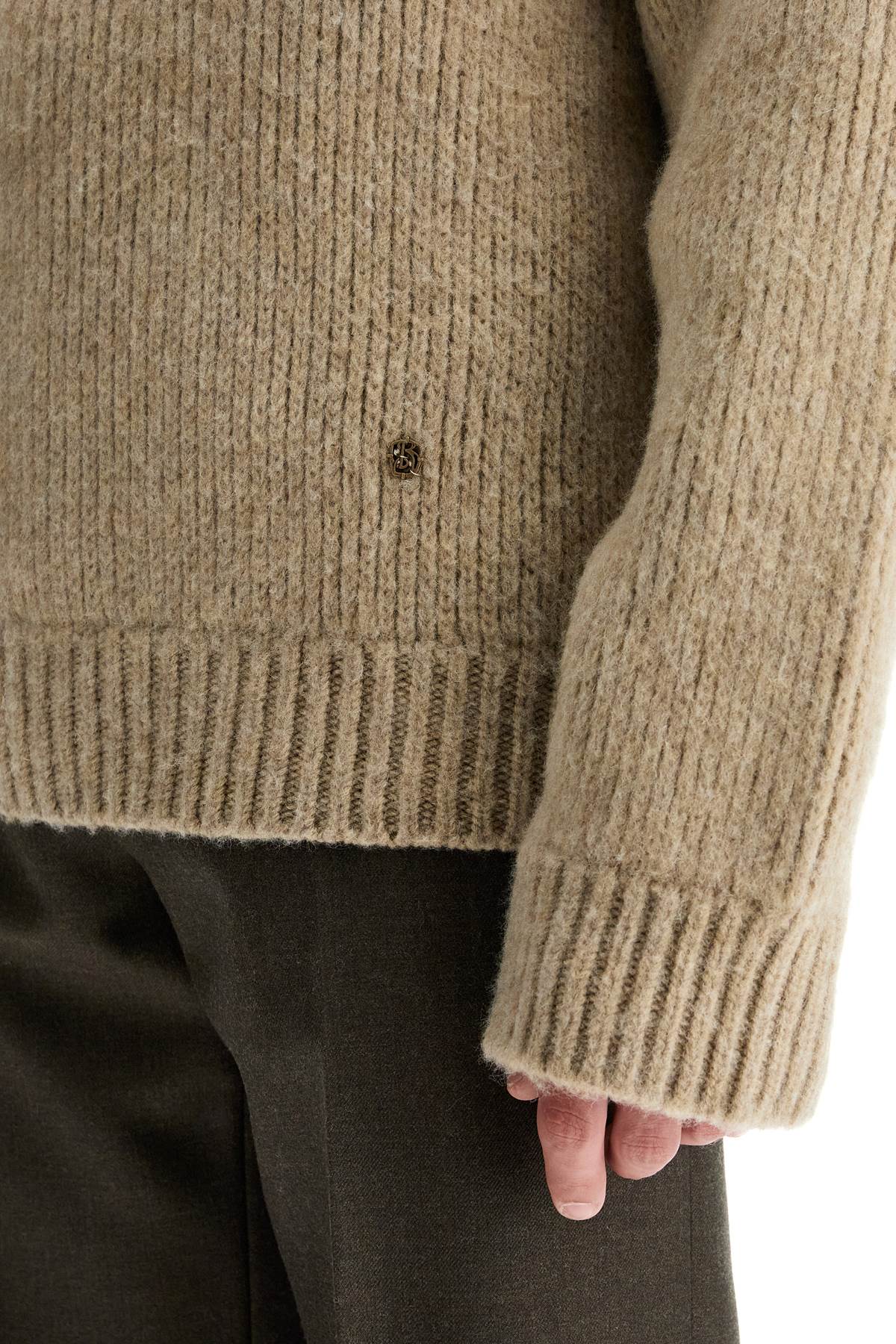 Burberry high-neck wool and cashmere pullover sweater image 3