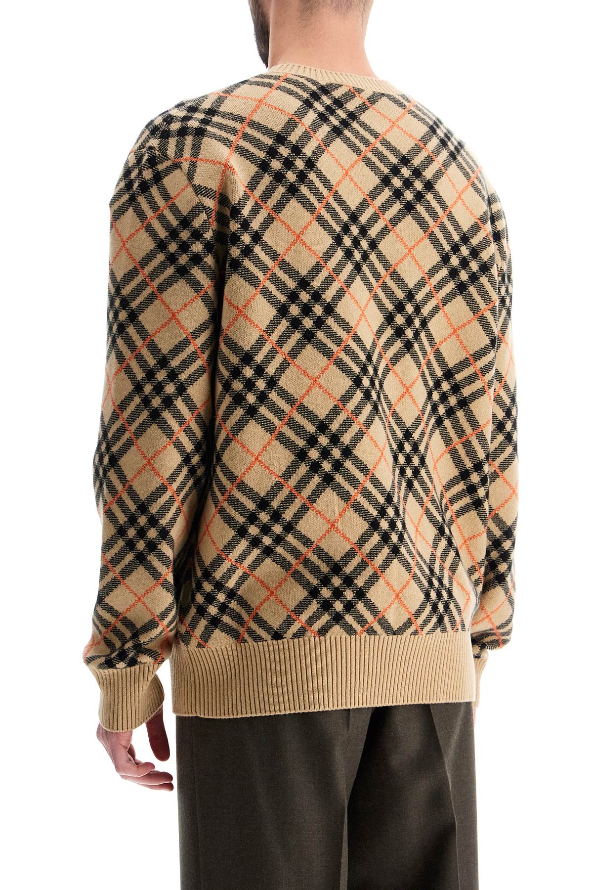 Burberry Cashmere Check Oversized Pullover Sweater image 2