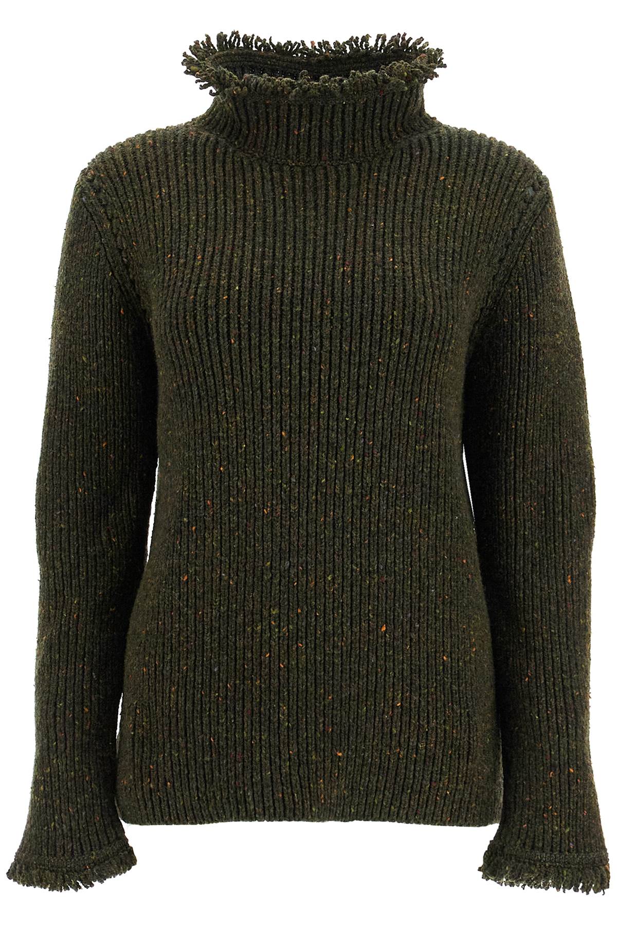 Burberry Fringe Ribbed Wool Sweater image 0