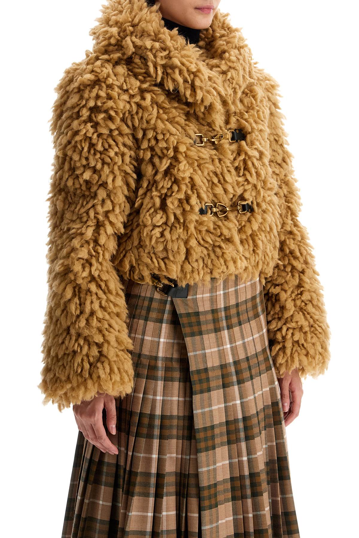 Burberry Cropped Faux Fur-Effect Jacket image 1