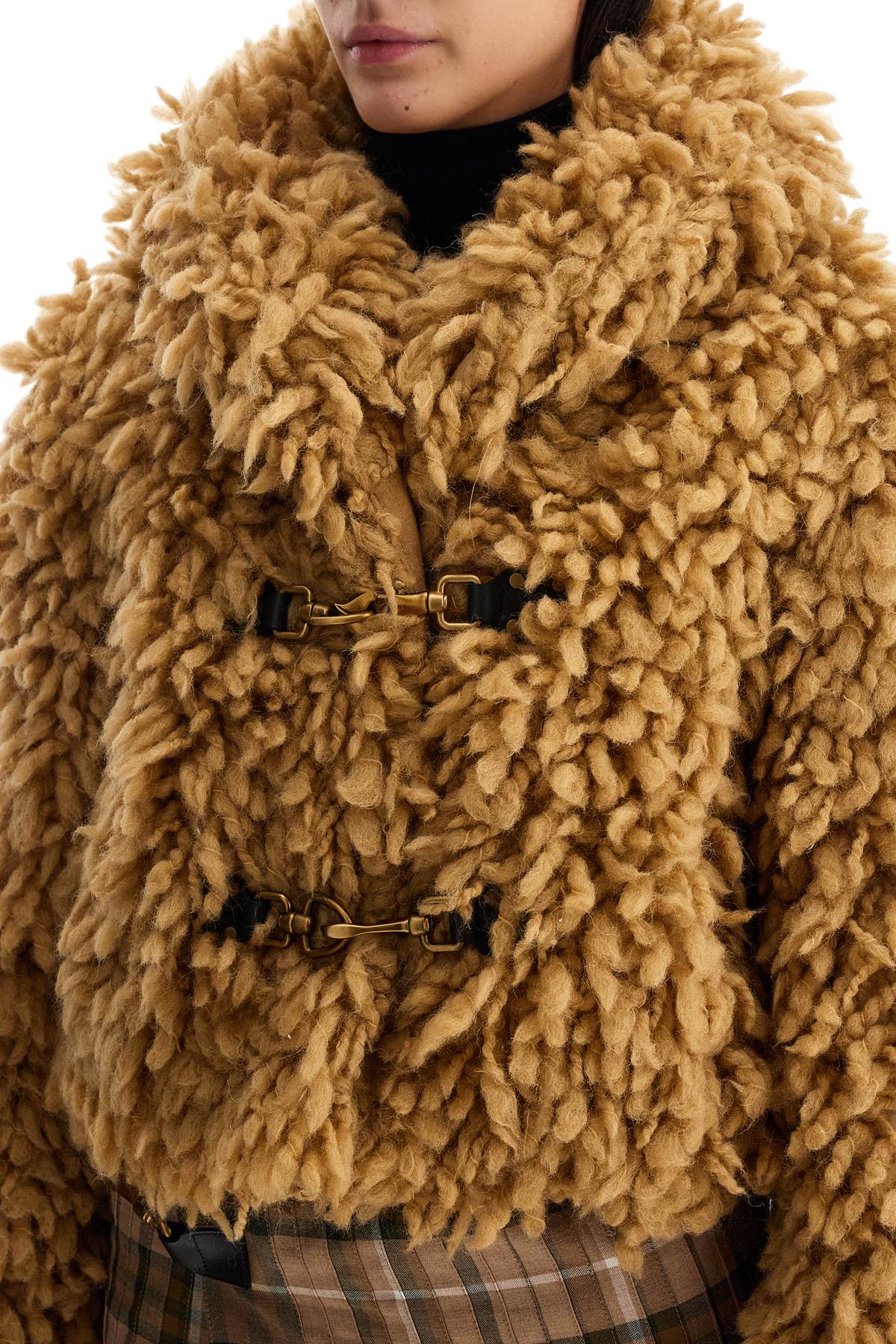 Burberry Cropped Faux Fur-Effect Jacket image 3