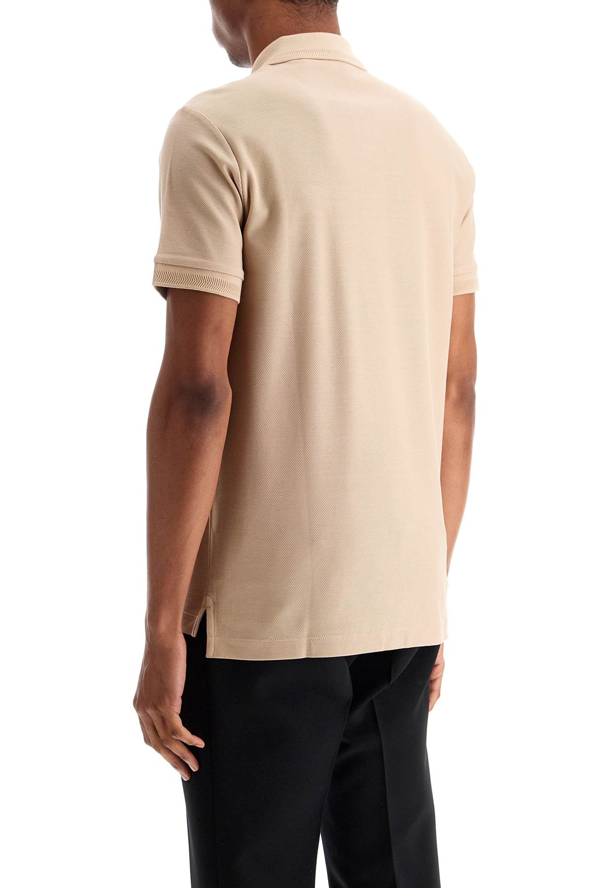 Burberry beige cotton polo with ekd embroidered logo image 2