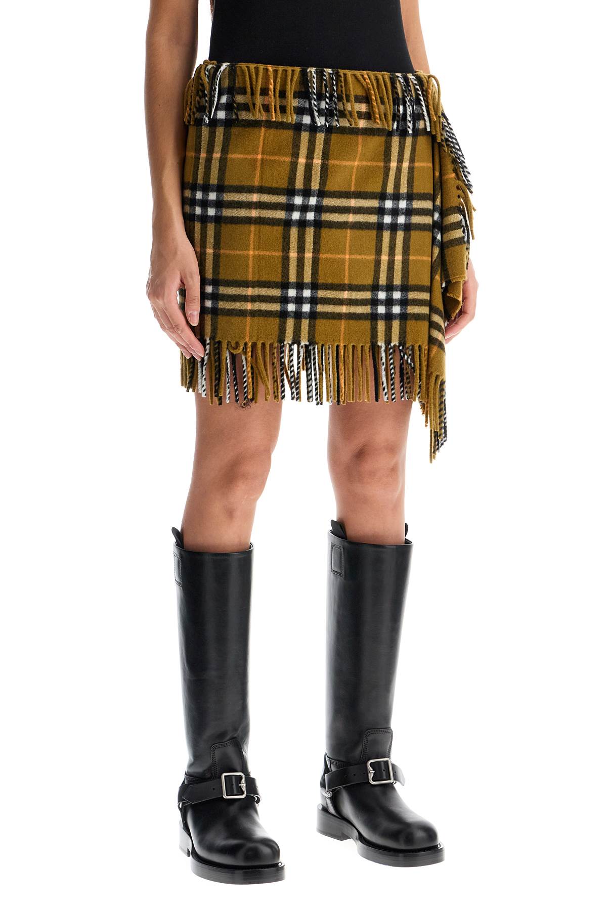 Burberry Check Wool and Cashmere Mini Skirt image 1