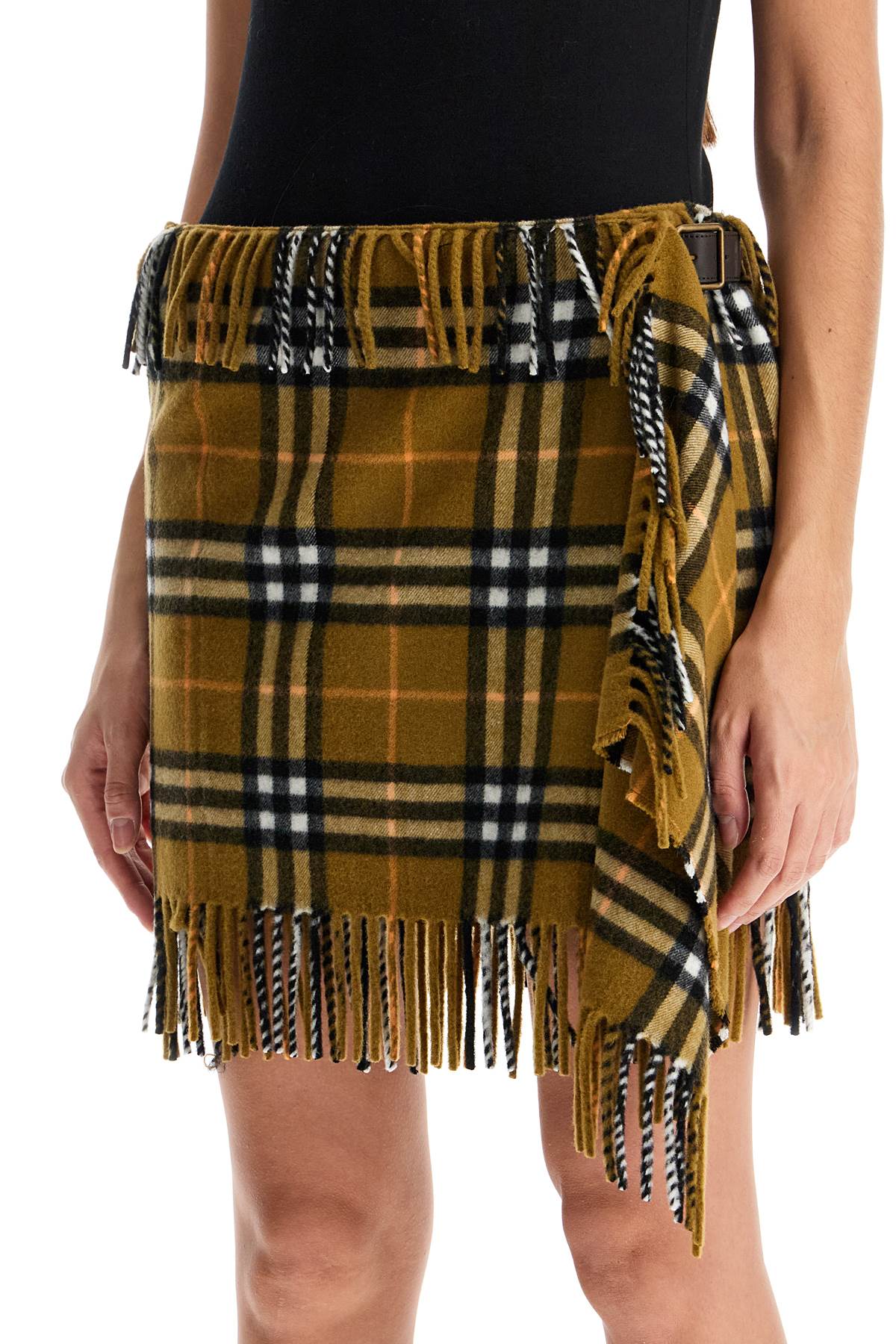 Burberry Check Wool and Cashmere Mini Skirt image 3