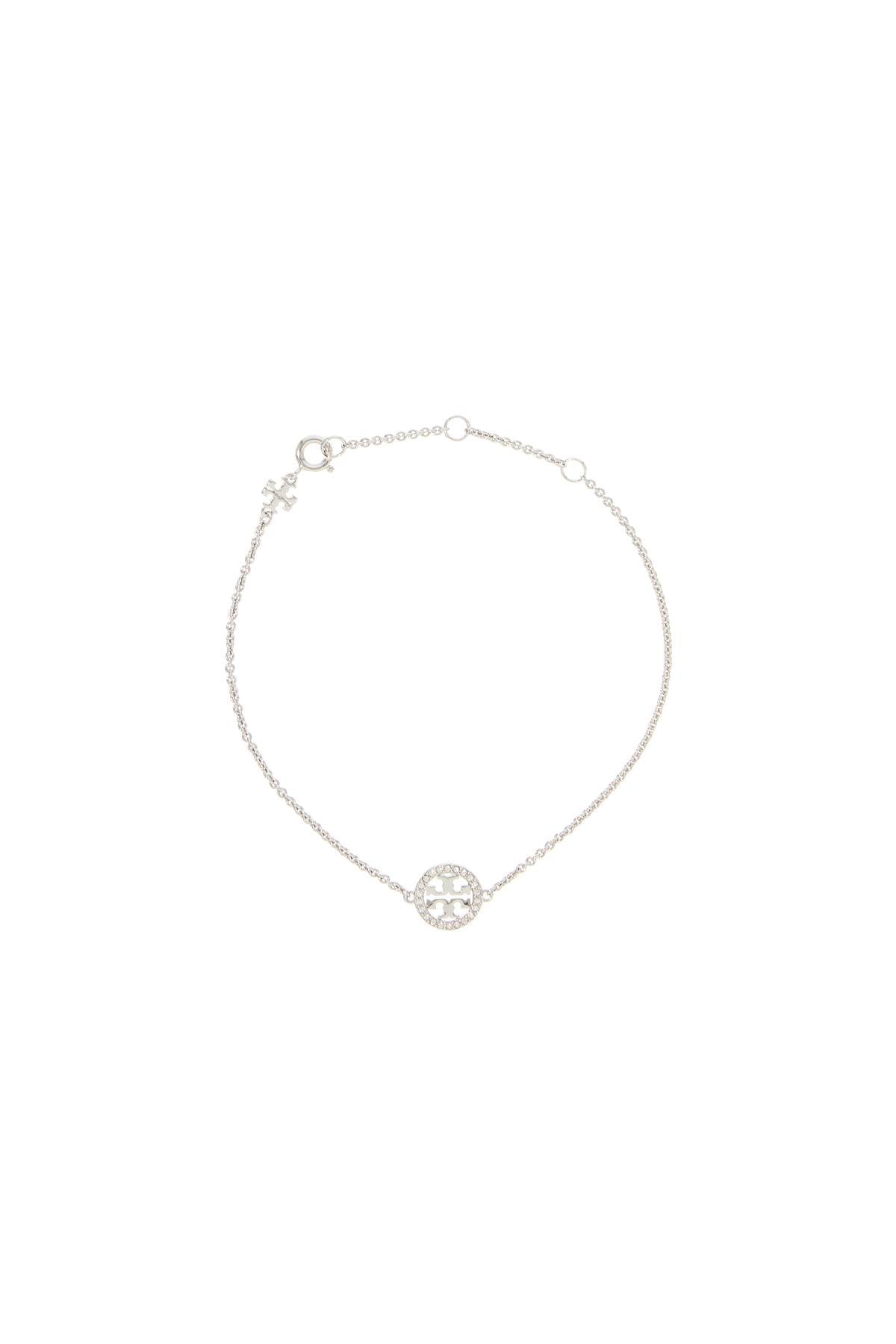 Tory Burch Miller Bracelet with Pave Detailing in Silver-Plated Brass image 0