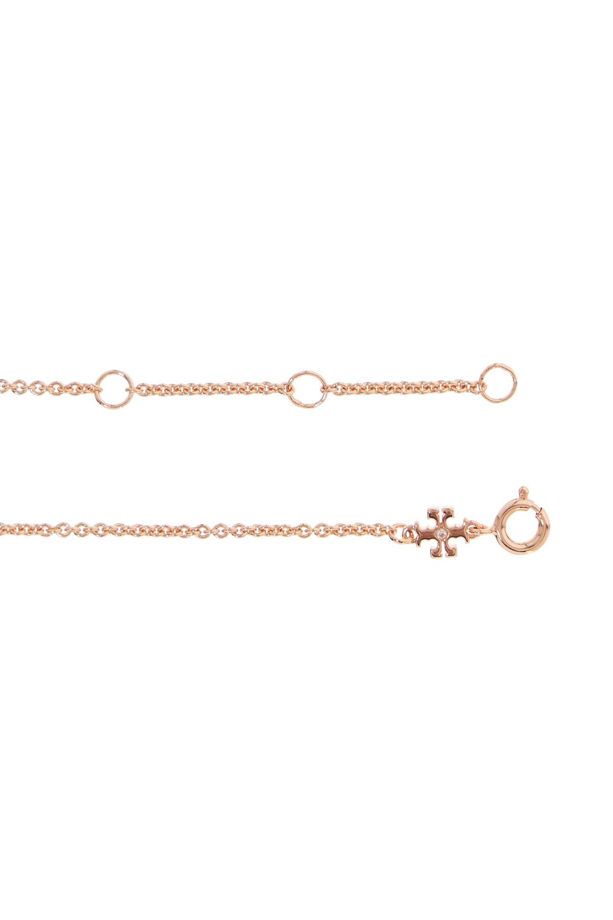 Tory Burch Miller Pavé Double T Bracelet in Rose Gold image 1