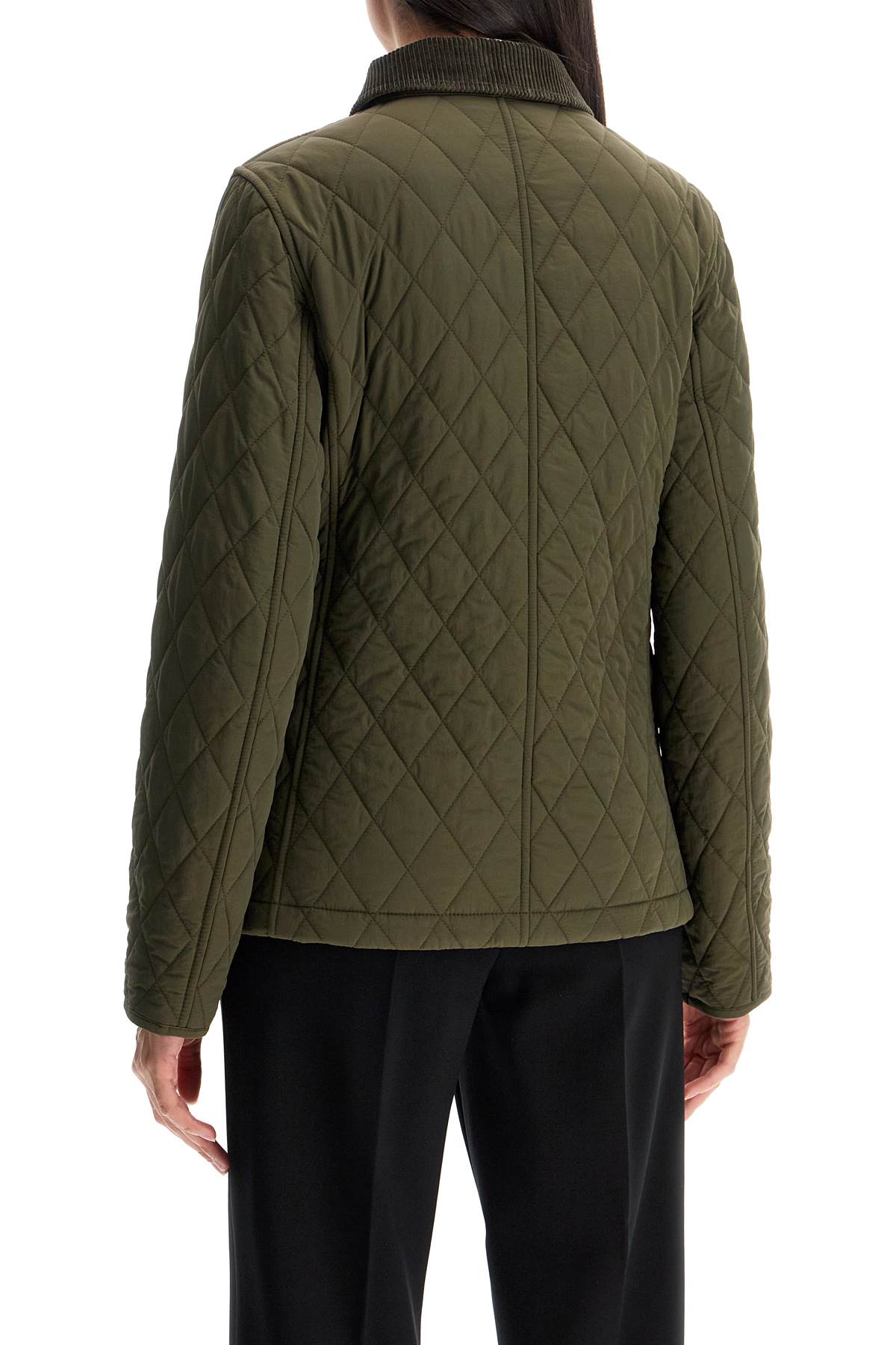 Burberry Diamond Quilted Nylon Jacket with Corduroy Collar image 2