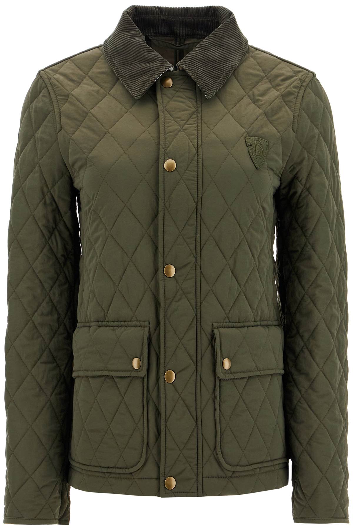 Burberry Diamond Quilted Nylon Jacket with Corduroy Collar image 0