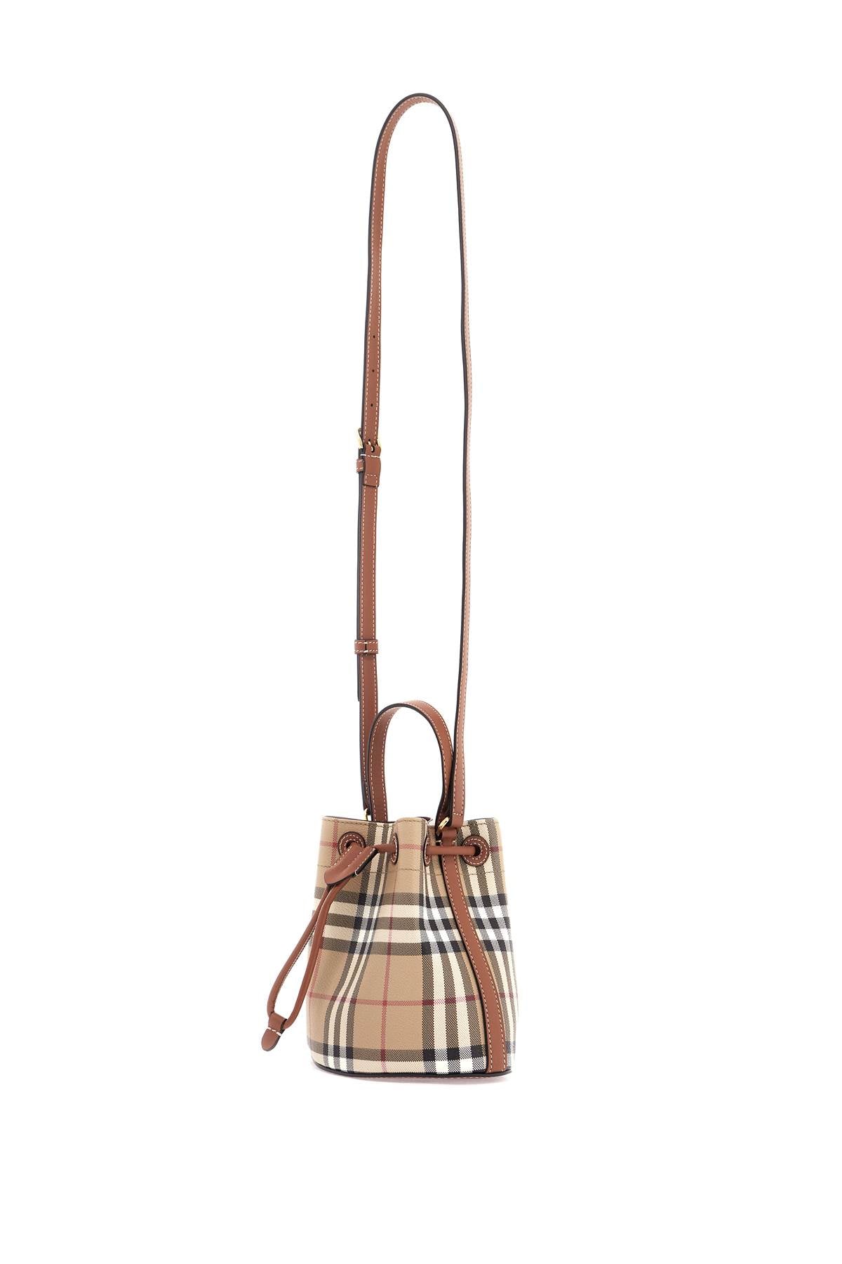 Burberry Mini Bucket Bag with Iconic Check Pattern image 2