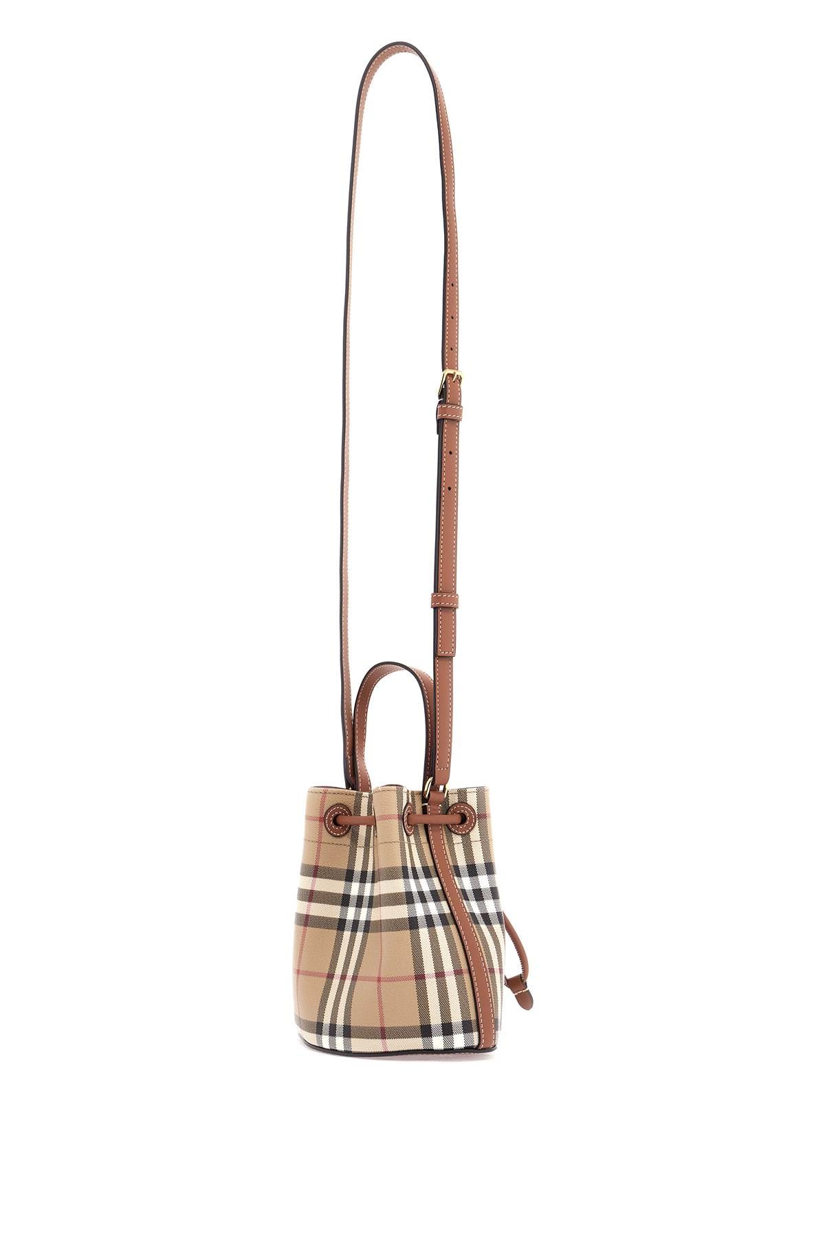 Burberry Mini Bucket Bag with Iconic Check Pattern image 1