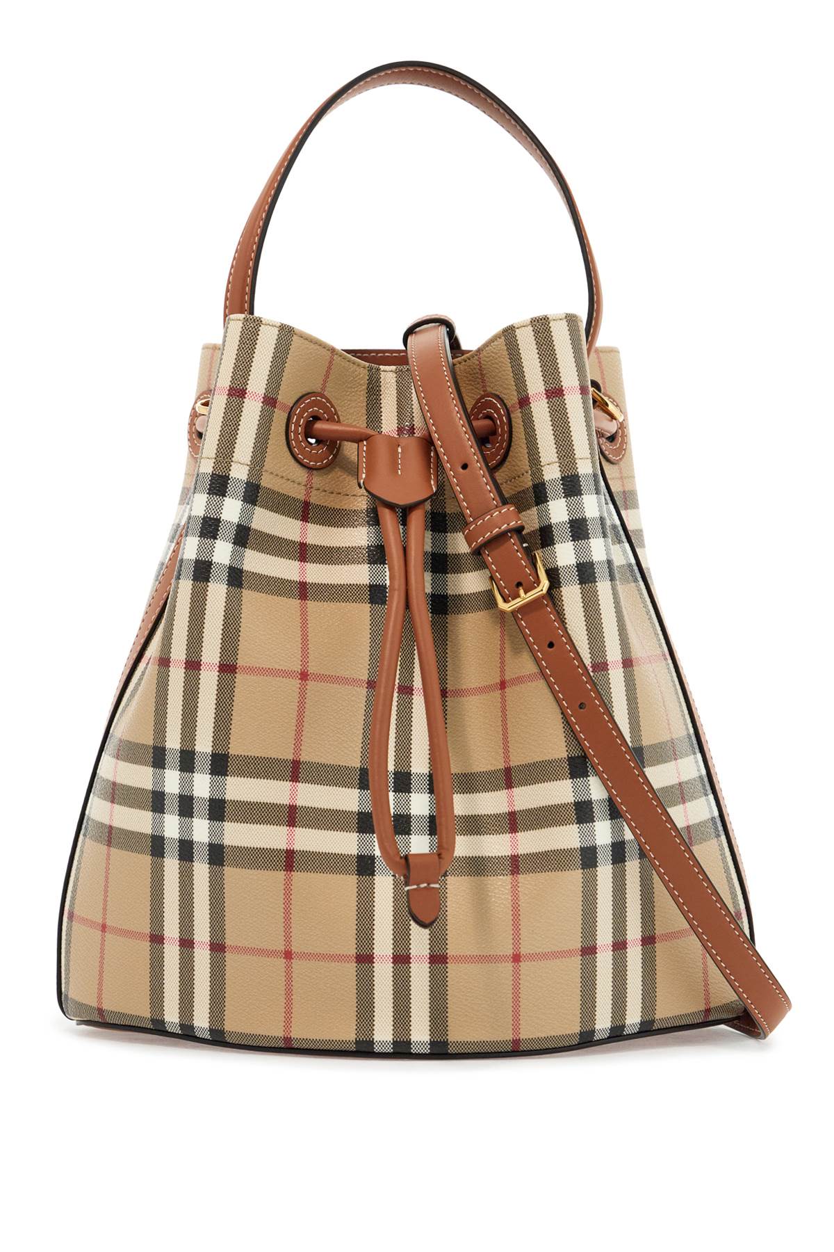 Burberry Check-Print Coated Canvas Bucket Bag image 0