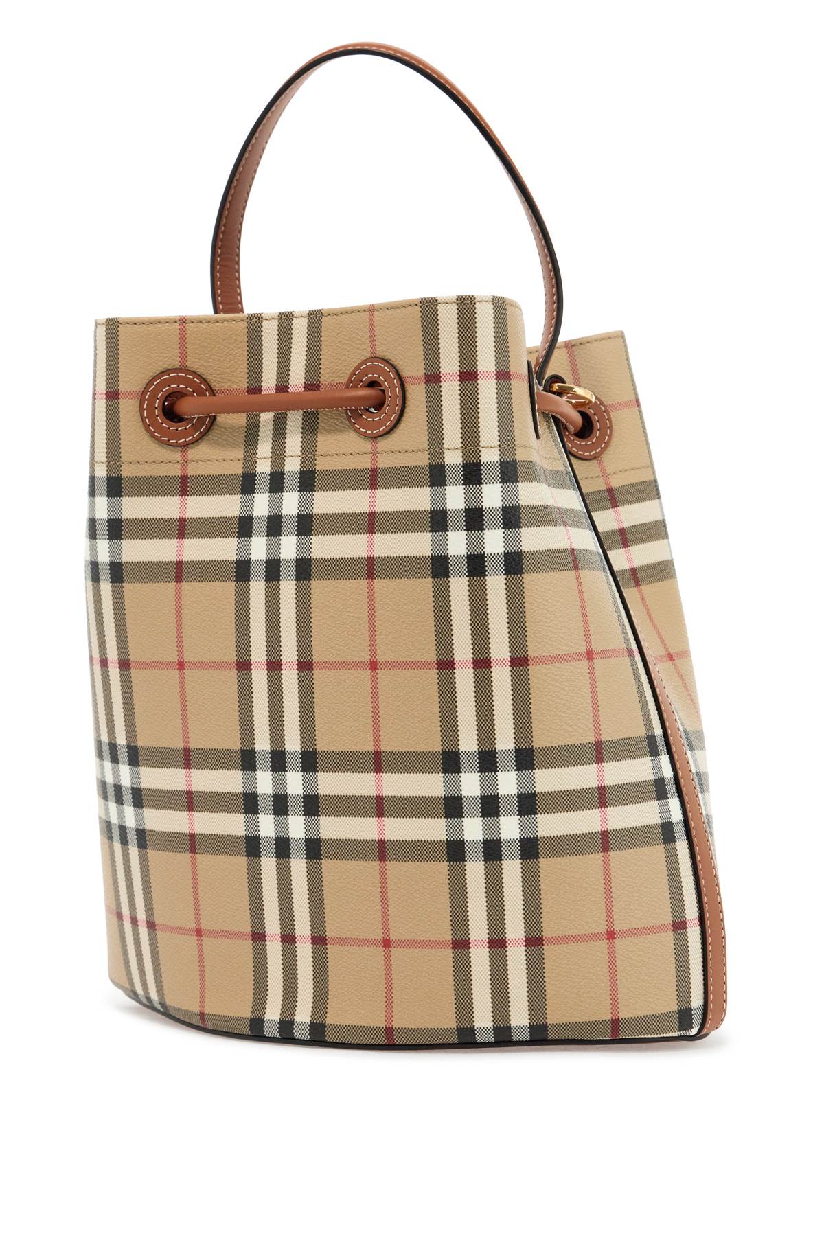 Burberry Check-Print Coated Canvas Bucket Bag image 1