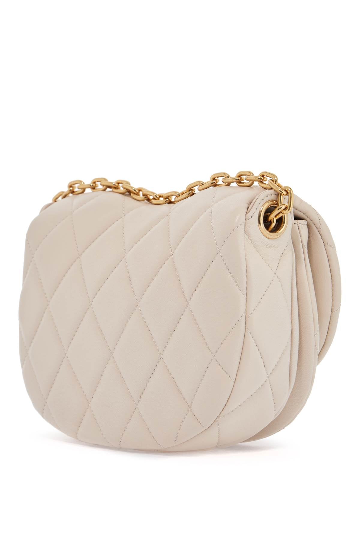 Burberry small beige quilted lambskin bag with golden chain image 1