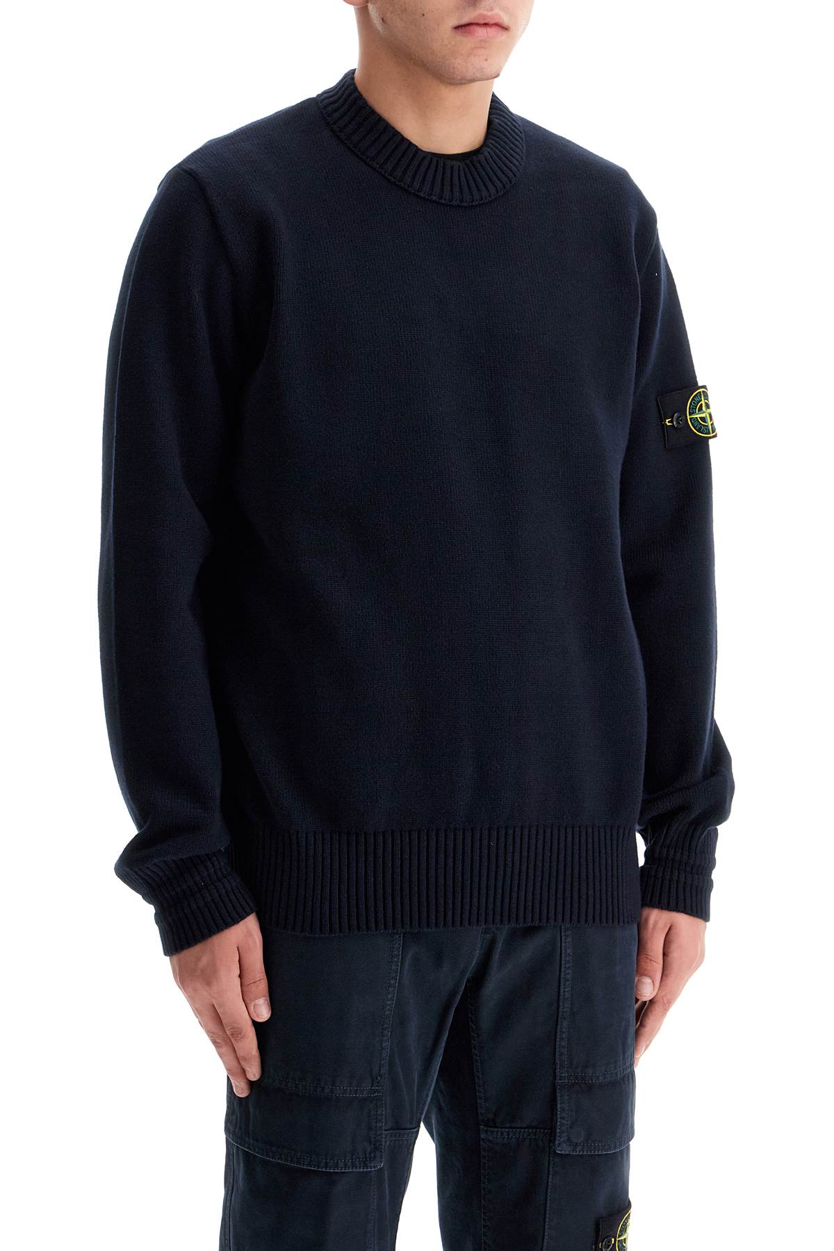 Stone Island Cotton Stretch Crewneck Pullover Sweater image 1