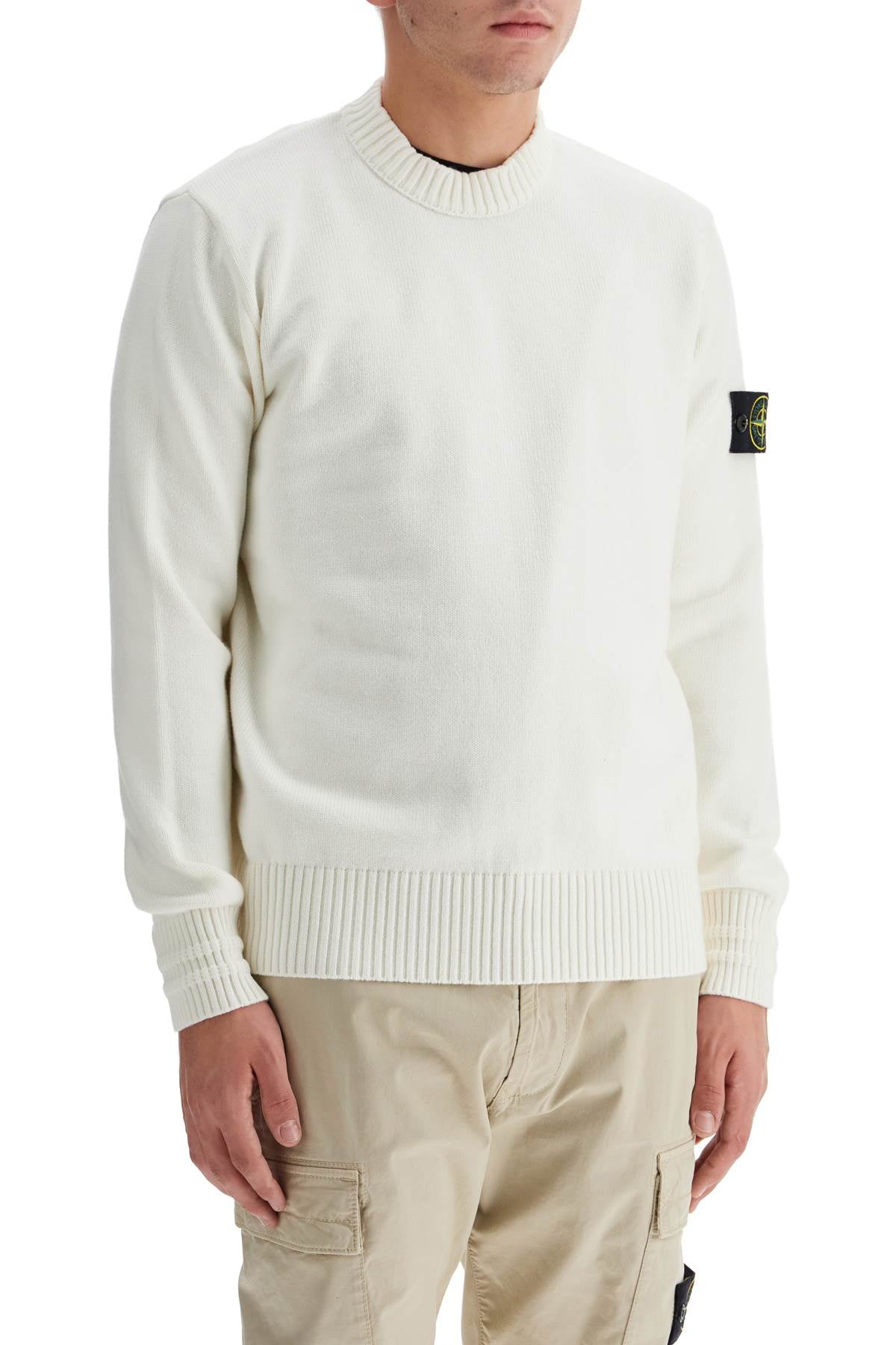 Stone Island Cotton Stretch Crewneck Pullover Sweater image 1