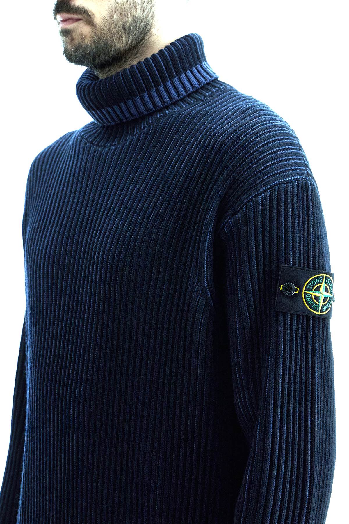 Stone Island Ribbed Wool Turtleneck Sweater image 3