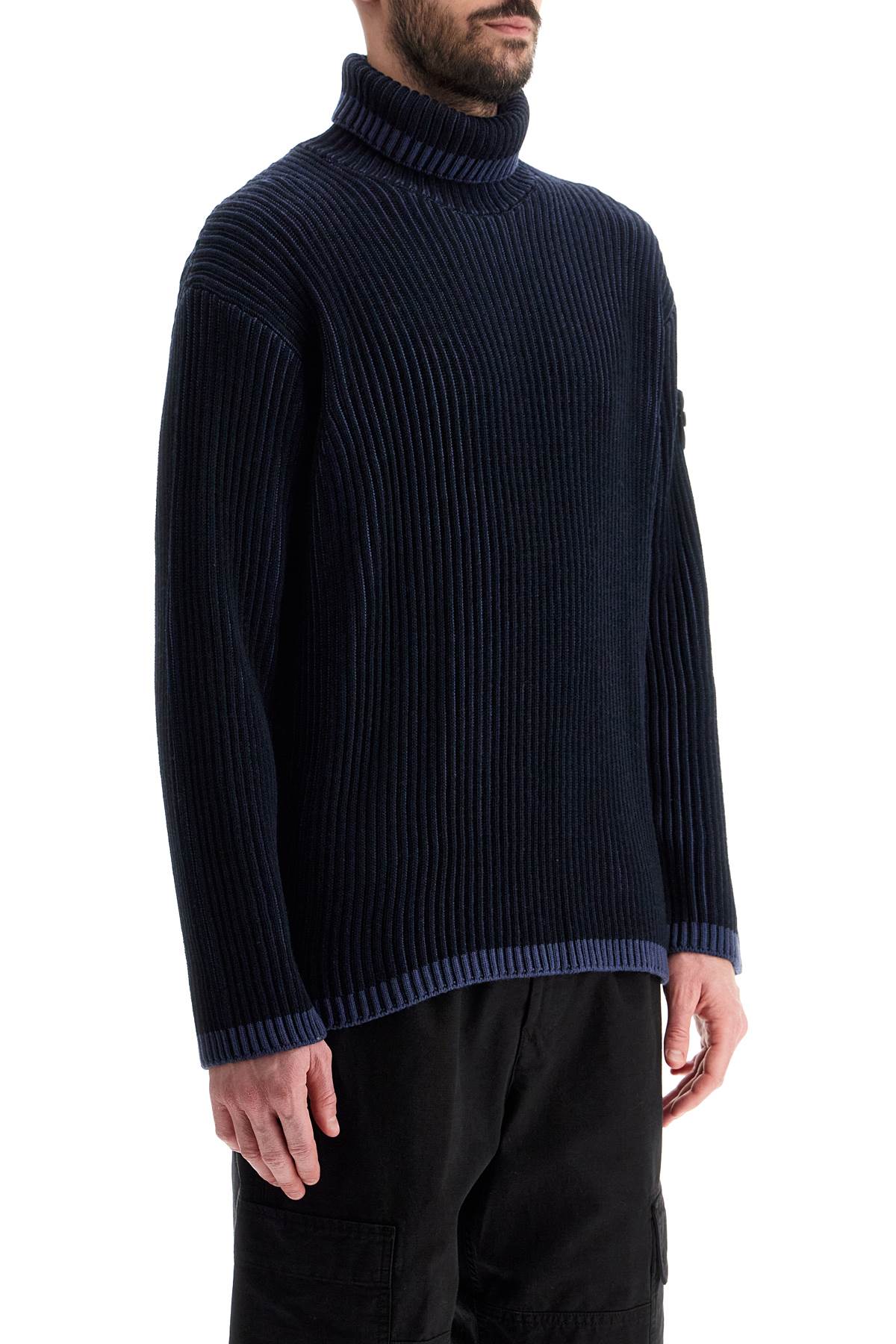 Stone Island Ribbed Wool Turtleneck Sweater image 1